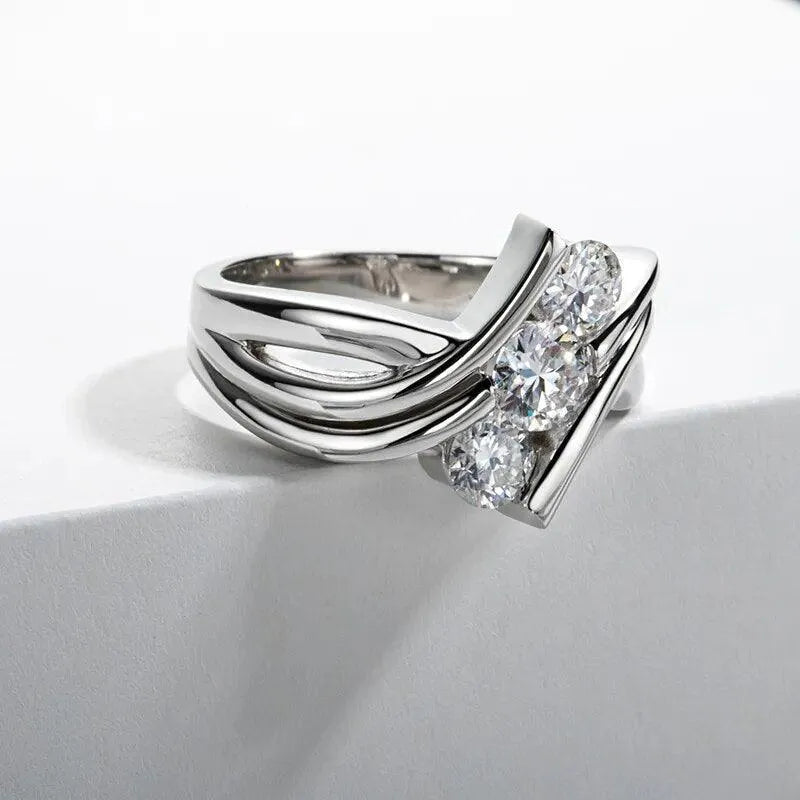 1.2 Carat Moissanite Vintage Engagement Ring for Women - 925 Sterling Silver Wedding Band, Anniversary Gift, Bridal Jewelry (Perfect for Proposals, Weddings & Special Occasions)