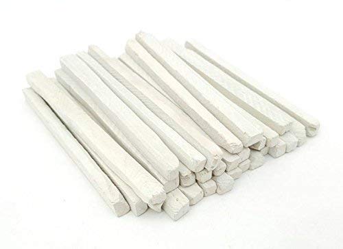 Natural Limestone Slate Chalk Pencils - Pack of 100 | White Slate Bars & Edible Chalk Pencils for Kids, Art & Baking | Eco-Friendly School Supplies & Earthy Goodies for Classroom, Crafts & Culinary Use