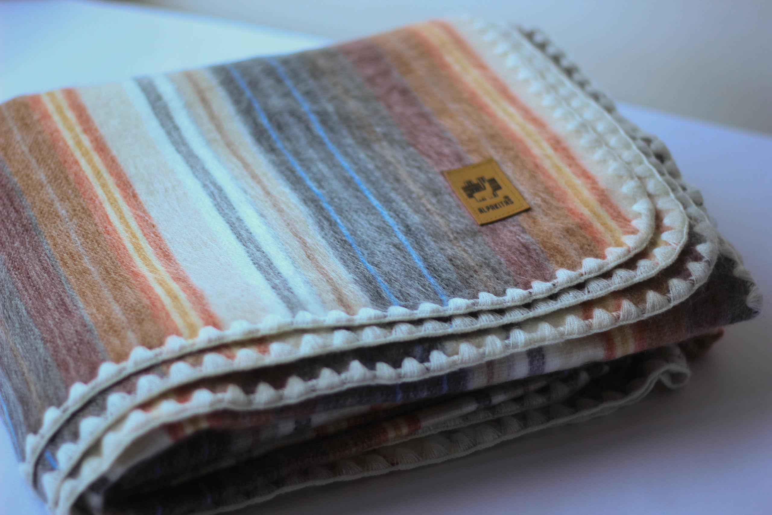 Premium Alpaca Wool Throw Blanket - Soft & Warm 64