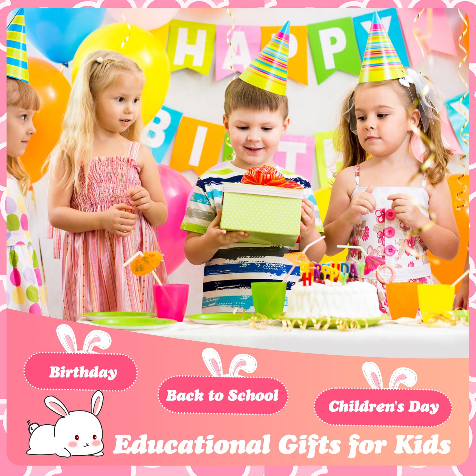 EooCoo 3 Pack LCD Writing Tablet for Kids Ages 2-7 | Electronic Drawing Pad with Stylus | Travel Essential, Car Games & Birthday Gifts for Boys Girls | Perfect for Easter Basket Stuffers, Classroom Activities & Creative Play