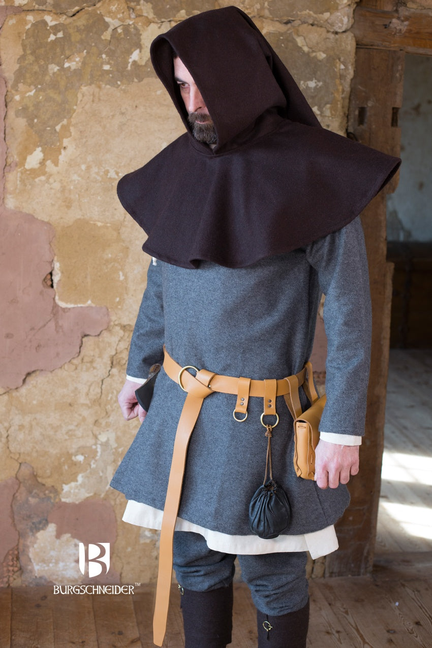 Warm Brown Wool Cowl Neck Scarf - Winter Fashion Accessory for Women & Men - Perfect for Outdoor Activities & Cold Weather