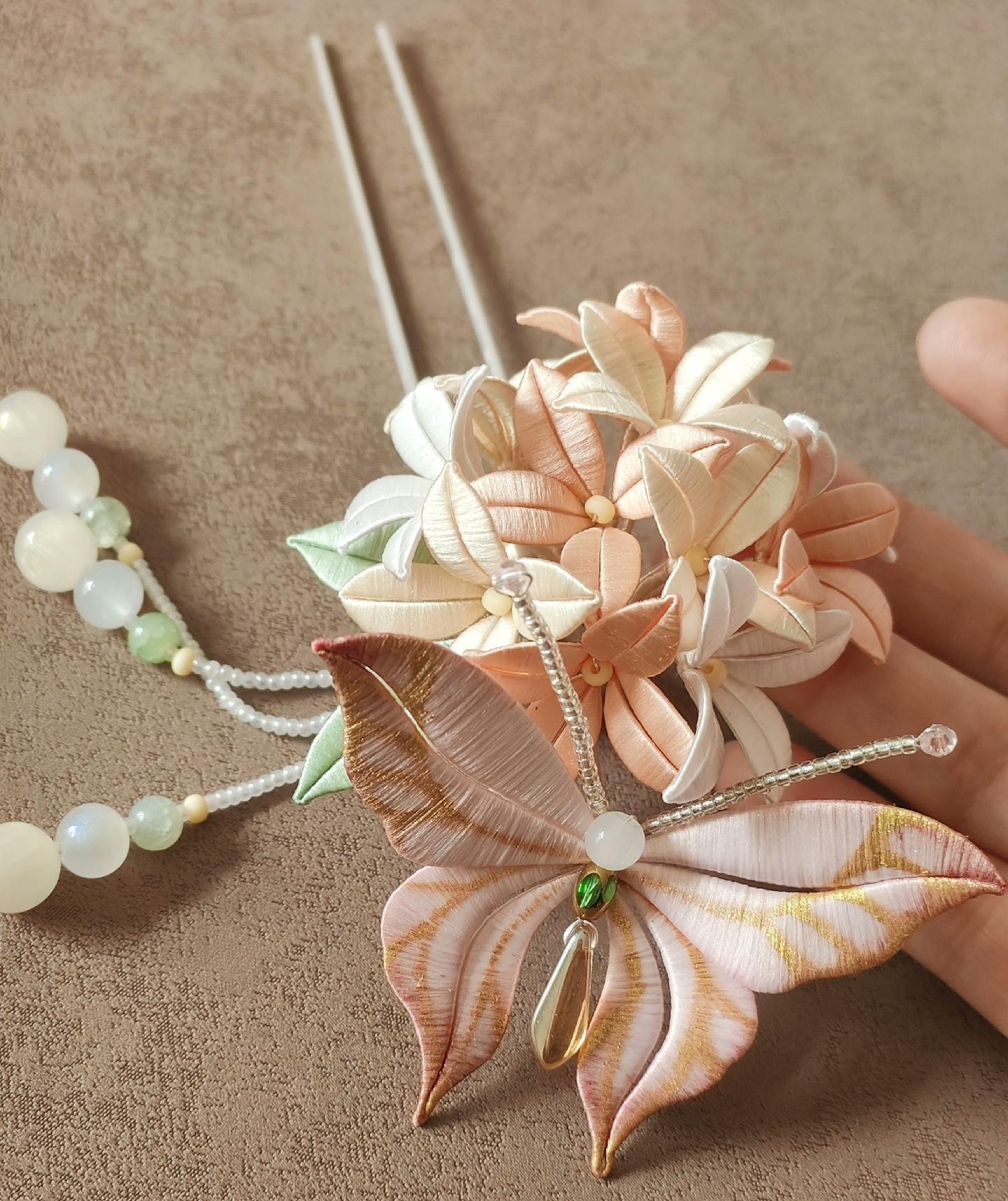 Handmade Hydrangea Silk Hairpin - Elegant Floral Hair Accessory for Weddings, Parties & Special Occasions