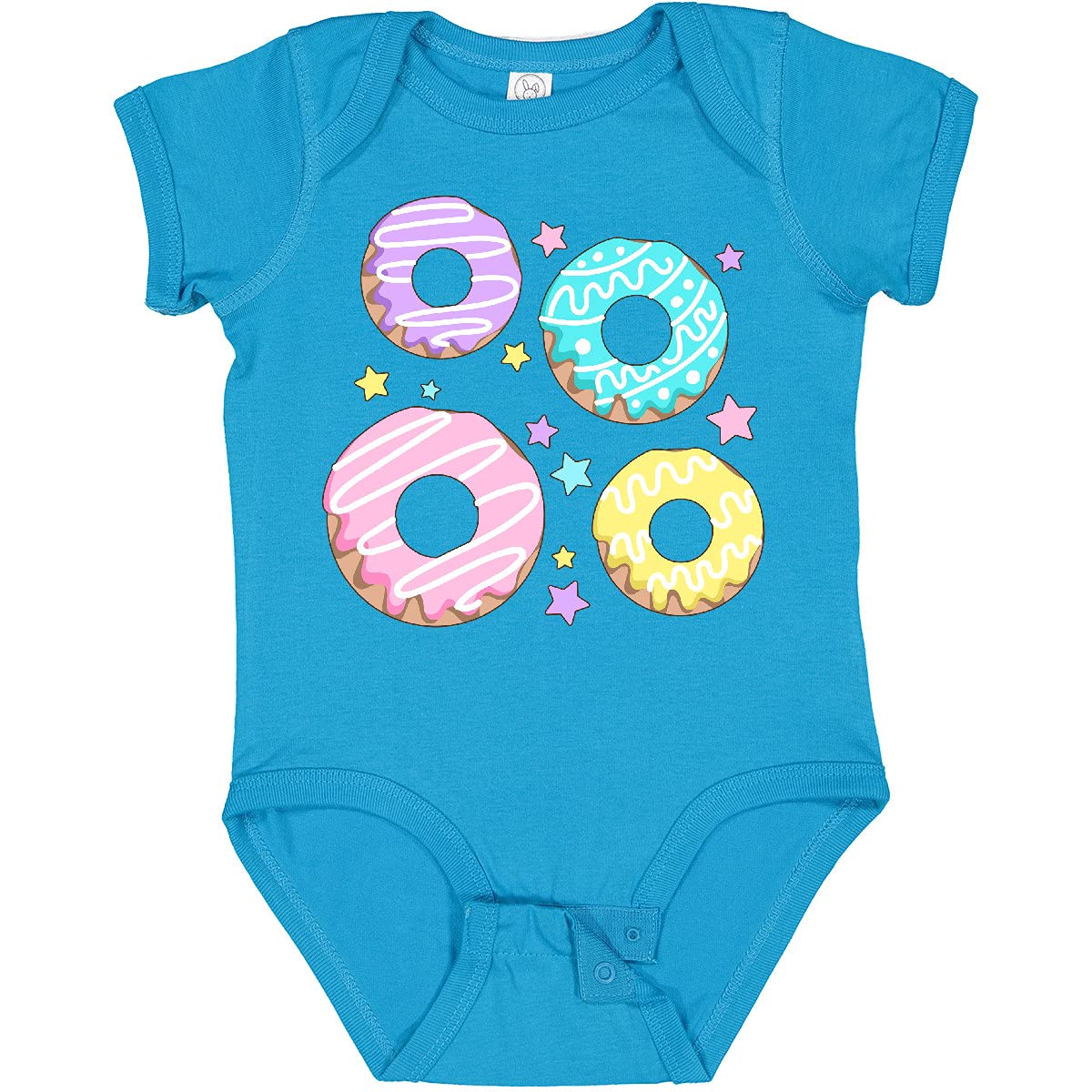 Inktastic Easter Pastel Donuts with Frosting and Stars Baby Bodysuit - Cute Easter Outfit for Infants & Toddlers - Perfect for Easter Photos, Family Gatherings & Spring Celebrations