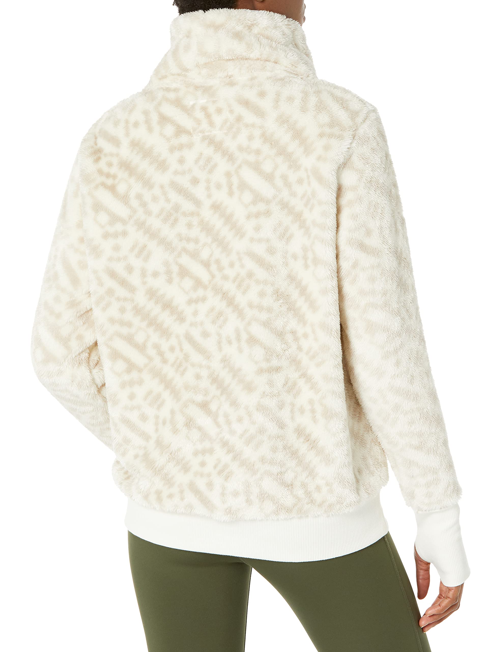 Andrew Marc Women's Nordic Print Fur Funnel Neck Tunic Sweater - Cozy Winter Pullover for Casual Outings & Holiday Gatherings
