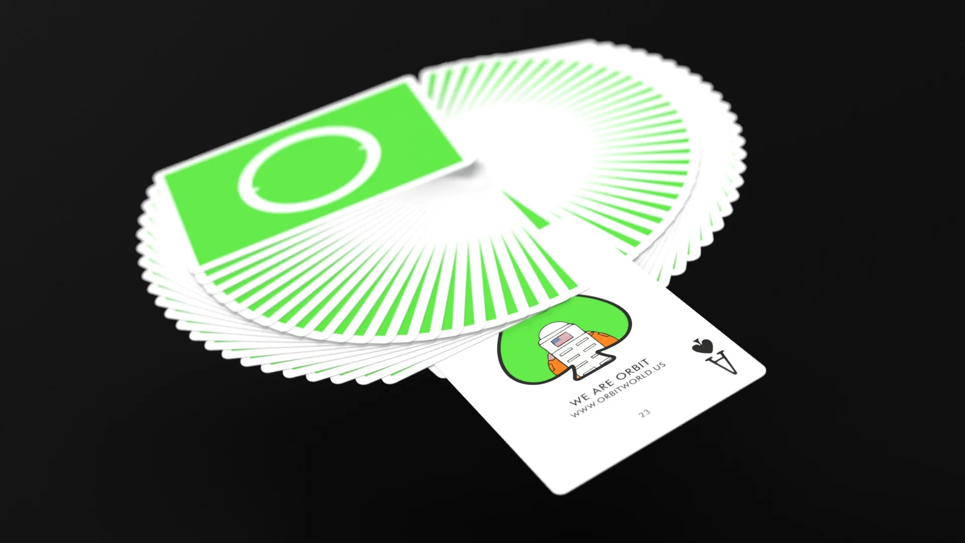 Orbit Chroma Key Playing Cards - Premium Quality Deck for Magic Tricks, Cardistry & Poker - Perfect for Professional Performers & Card Game Enthusiasts - Ideal for YouTube Videos, Live Streams & Casino Nights