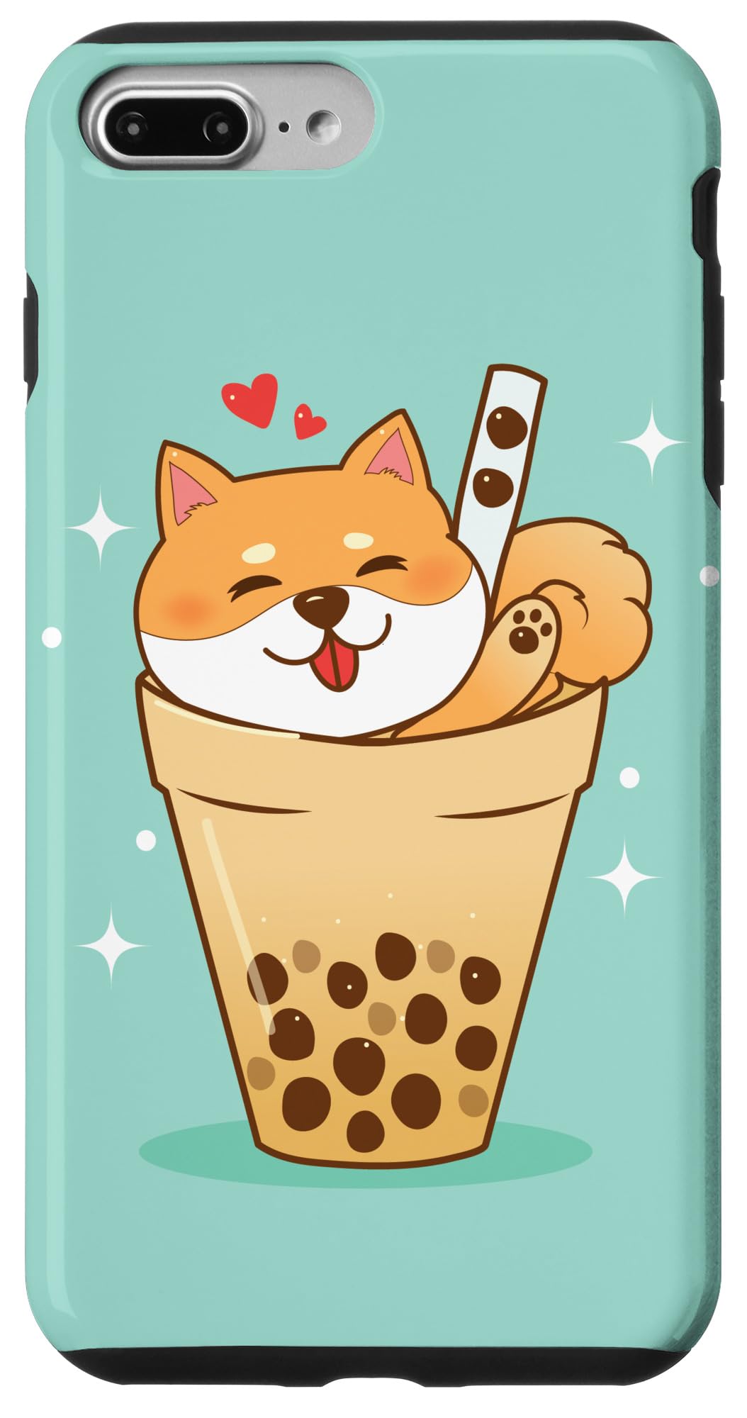 Shiba Inu Pattern iPhone 7 Plus/8 Plus Phone Case - Cute Japanese Dog Design Protective Cover for Everyday Use, Work & Travel