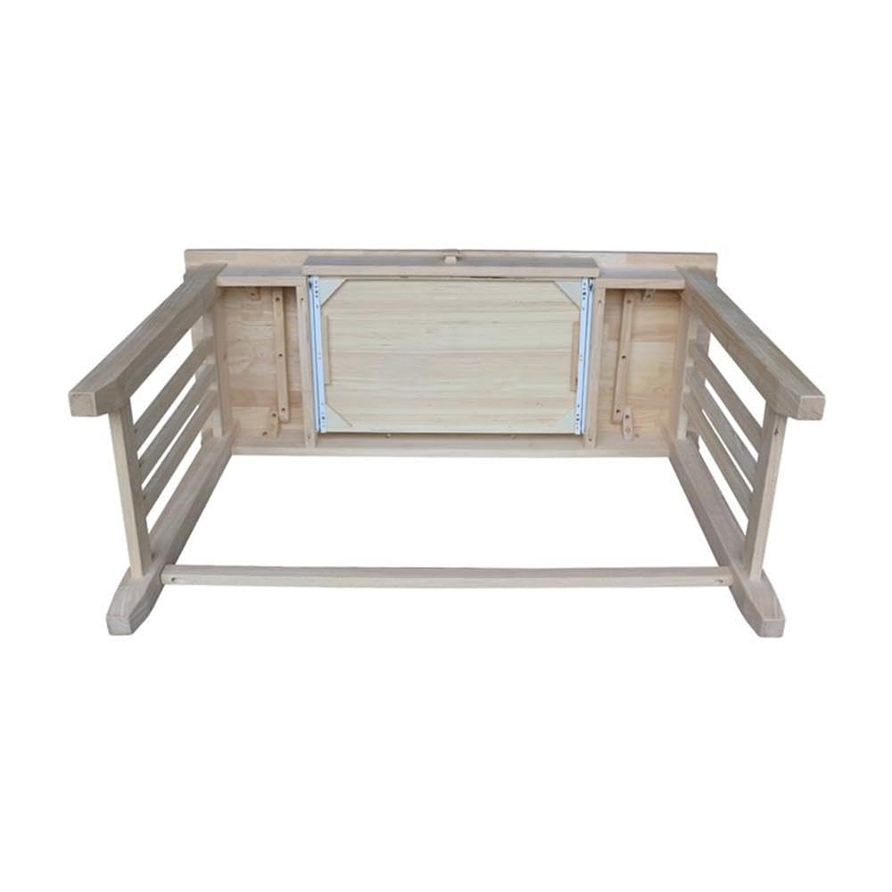 Pemberly Row Mid Century Modern Writing Desk with Drawer - Vintage Home Office Furniture for Small Spaces & Study Rooms