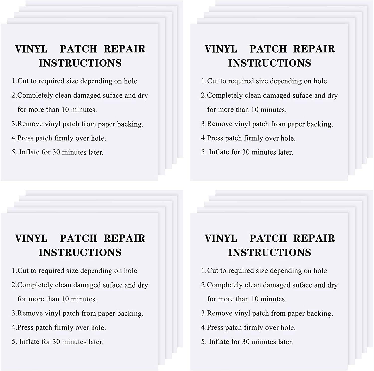 ATIE 20-Pack Self-Adhesive Vinyl Pool Repair Patches - Waterproof Fix for Inflatable Pools, Above Ground Pools, Air Mattresses & Pool Toys - Perfect for Summer Pool Parties, Beach Trips and Backyard Fun