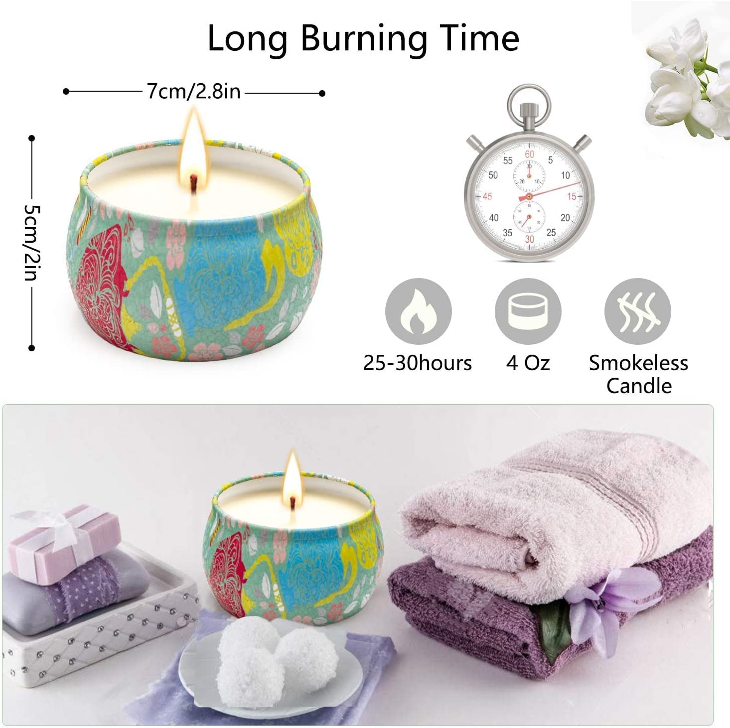 4-Pack Scented Soy Candles (4.4oz) - Aromatherapy Stress Relief Candles for Home, Bath & Relaxation - Perfect Gifts for Women (Birthday, Christmas, Thanksgiving, Get Well Soon) - Create Cozy Atmosphere for Bedroom, Bathroom & Meditation Spaces