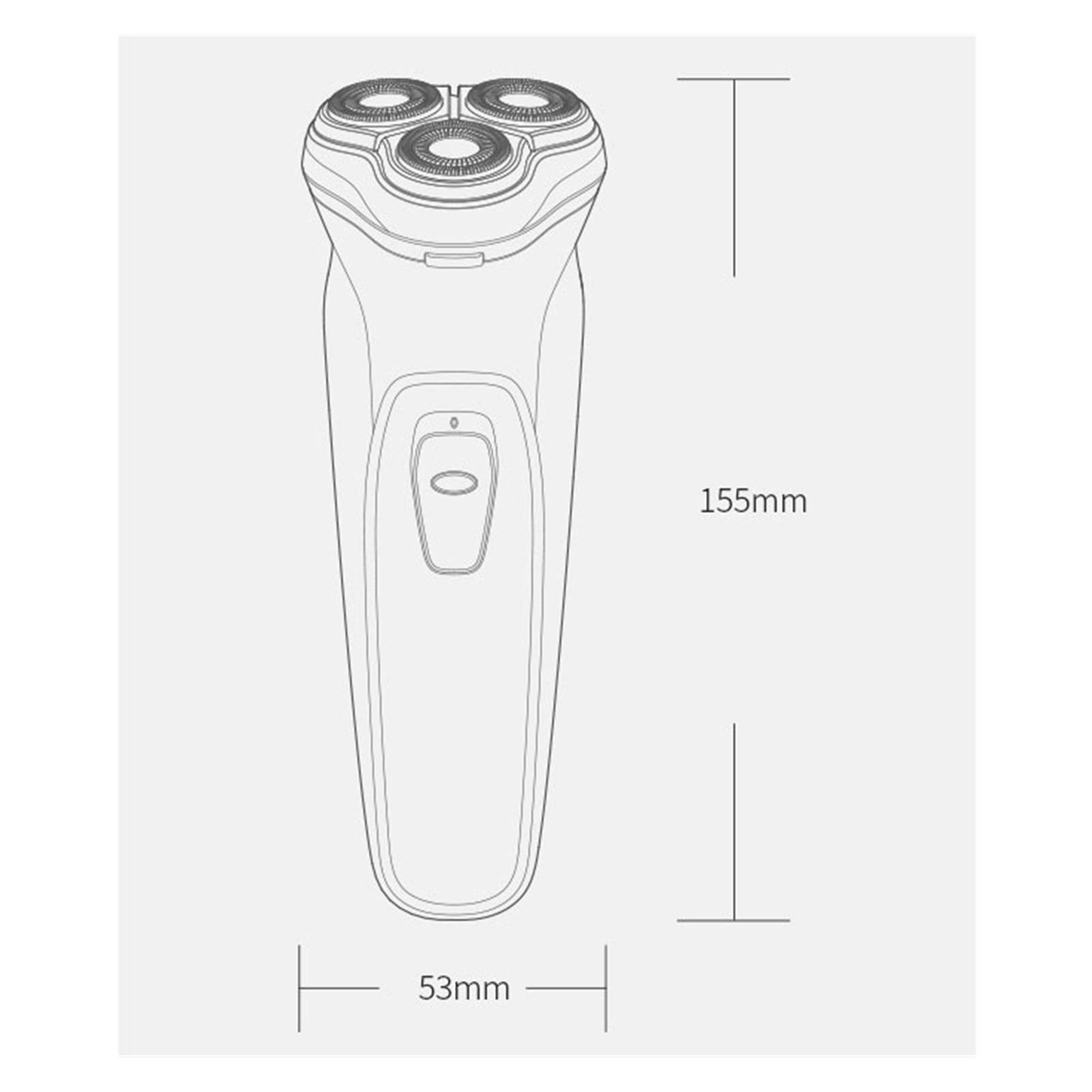 Premium Electric Shaver for Men - Wet & Dry Waterproof Cordless Rotary Razor with 3D Floating Heads & Pop-up Trimmer | Rechargeable Men's Shaving Kit | Perfect for Travel, Gym & Daily Grooming - Black