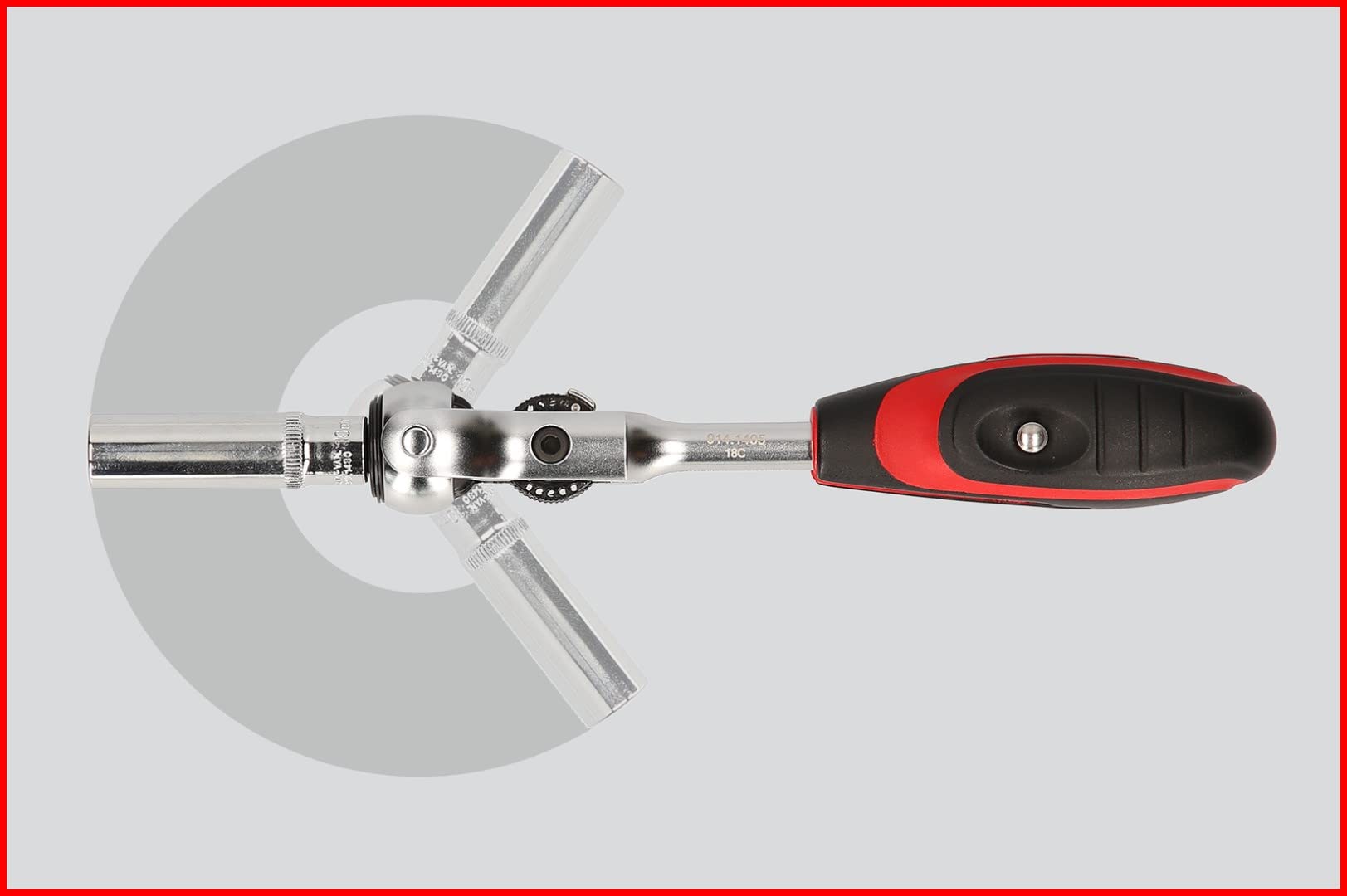 KS Tools 914.1405 Mini T-Handle Swivel Head Ratchet - Compact Hand Tool for Tight Spaces, Automotive & DIY Repairs | Perfect for Mechanics, Home Improvement & Small Engine Work