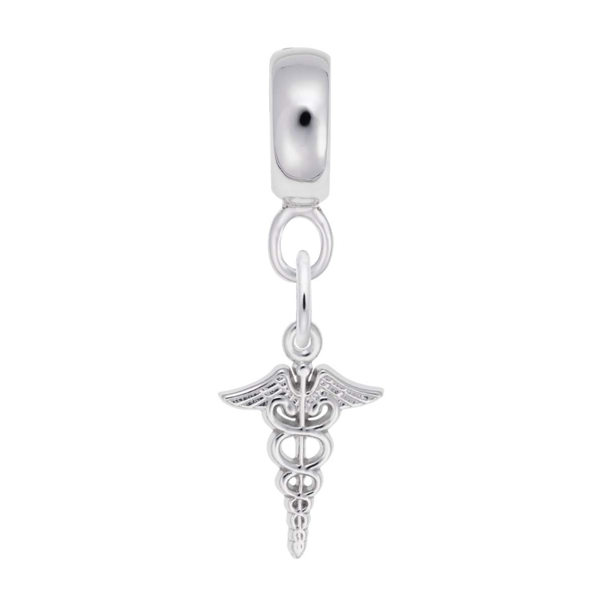 Caduceus Charm Beads for Jewelry Making - Dangle Beads for DIY Bracelets, Necklaces & Anklets - Perfect for Medical-Themed Jewelry, Nurse Gifts & Greek Mythology Accessories