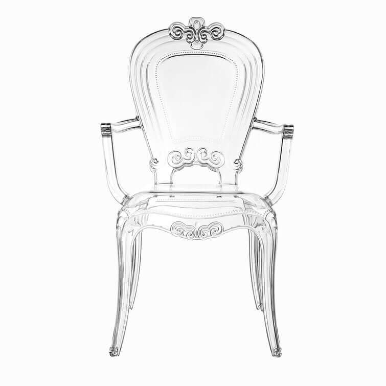 Modern Clear Acrylic Jalen Dining Chair - Stylish & Durable for Kitchen, Dining Room, Restaurant & Office Use