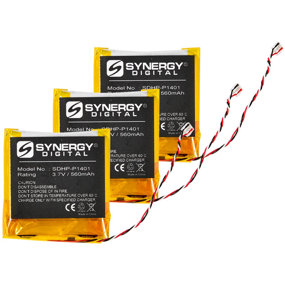 Dr Dre Beats Replacement Battery Combo Pack - 3 x SDHP-P1401 Batteries for Synergy Digital Headphones | Perfect for Travel, Workouts & Long Listening Sessions