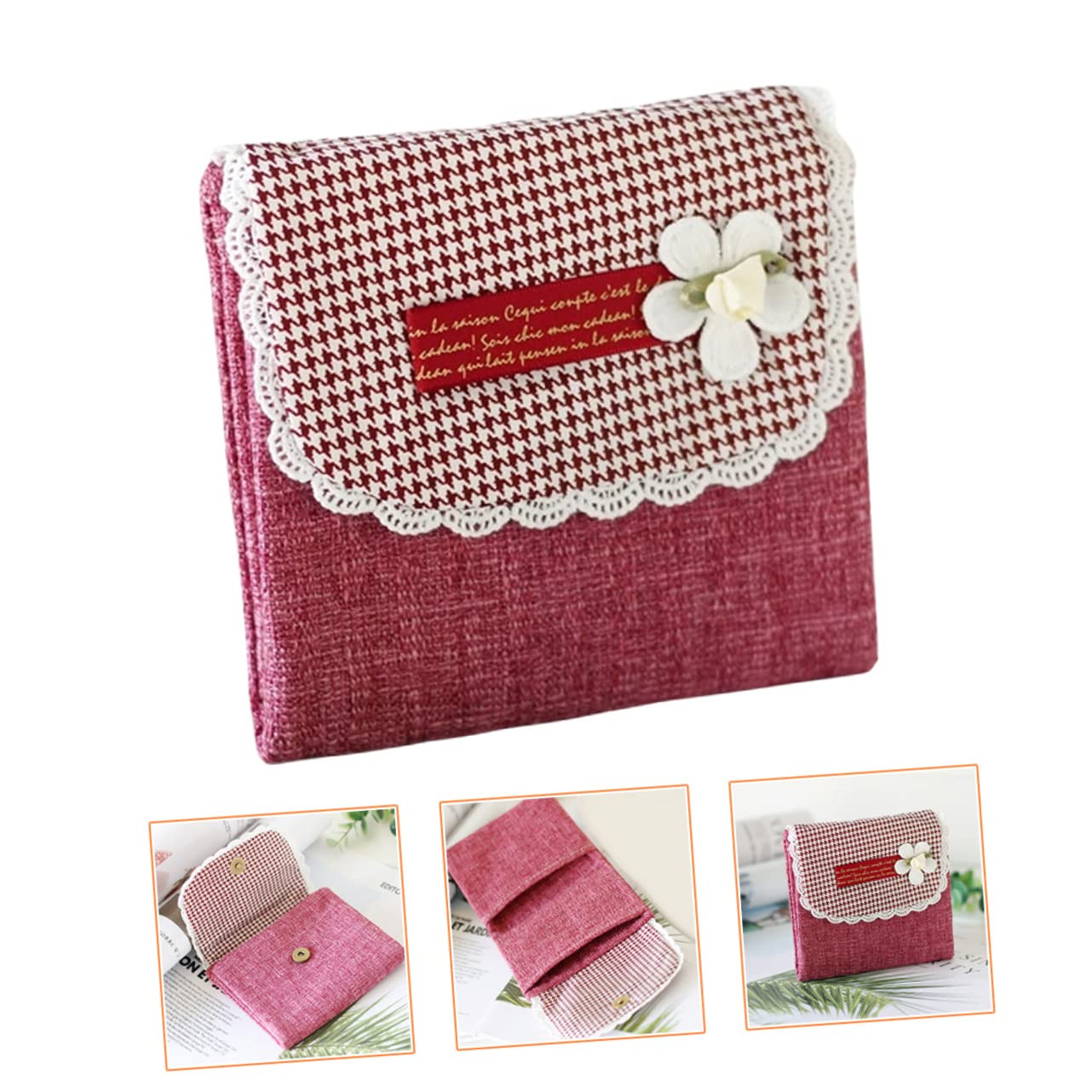 IWOWHERO 2 Pack Sanitary Napkin Bags - Reusable Menstrual Pad Holder, Tampon Storage Organizer & Cotton Pouch - Perfect for Travel, Gym, Work & School Essentials