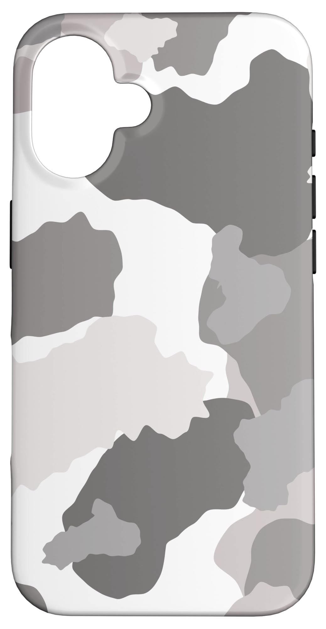 iPhone 16 Case - White Grey Camo Camouflage Protective Cover | Slim Fit Shockproof Phone Case for Everyday Use, Outdoor Activities & Travel Protection