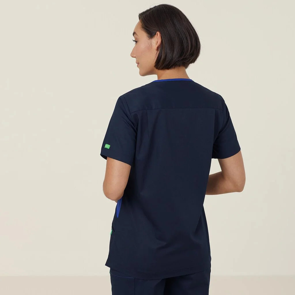 Next Generation Antibacterial Active Nightingale Scrub Top - Comfortable Medical Uniform for Nurses & Healthcare Workers - Perfect for Hospitals, Clinics & Long Shifts