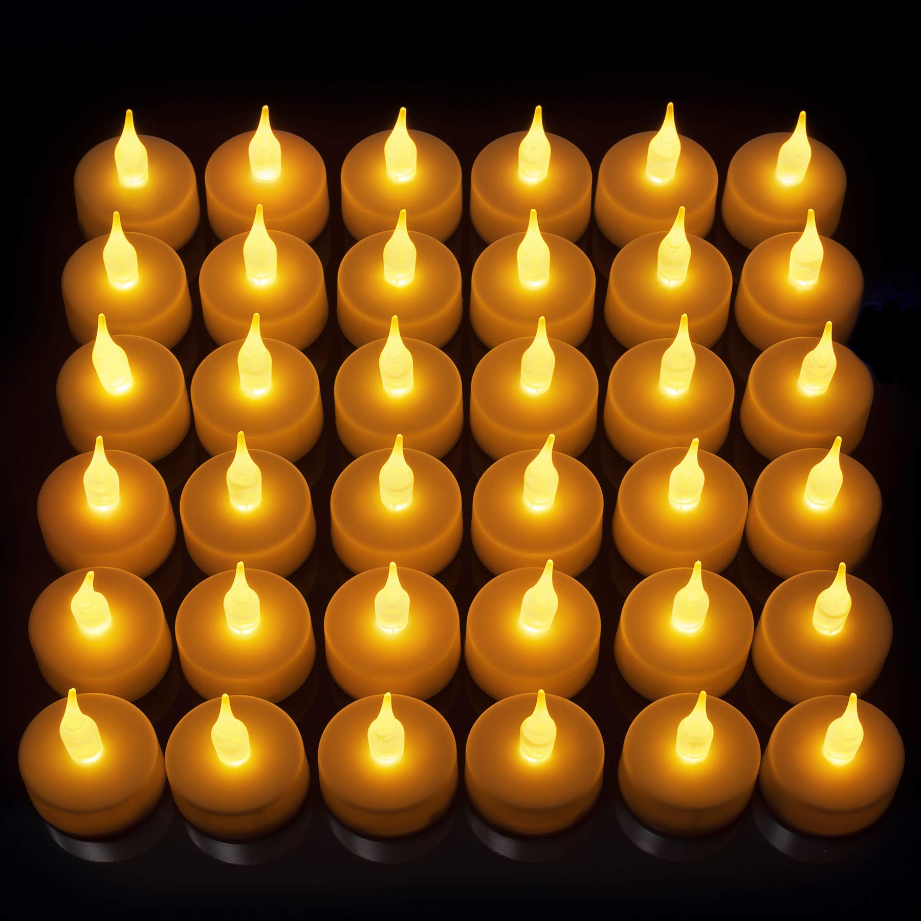Flameless LED Tea Light Candles - 24 Pack Battery Powered for Home Decor & Parties
