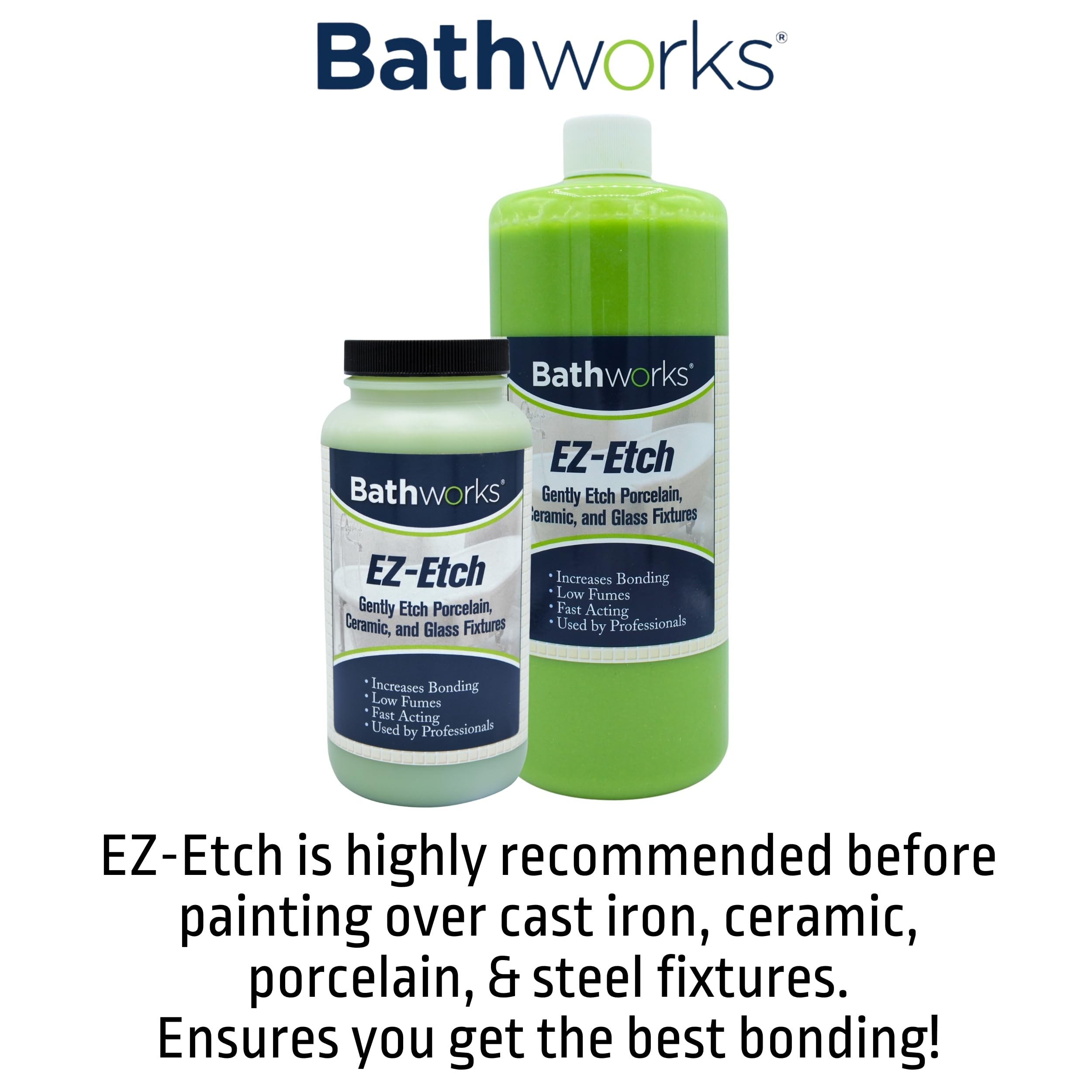 Bathworks Bathtub Refinishing Kit - Premium BONE Color Kit with White Silicone Caulk & Gun Included | DIY Bathtub Repair & Reglazing for Home Renovation
