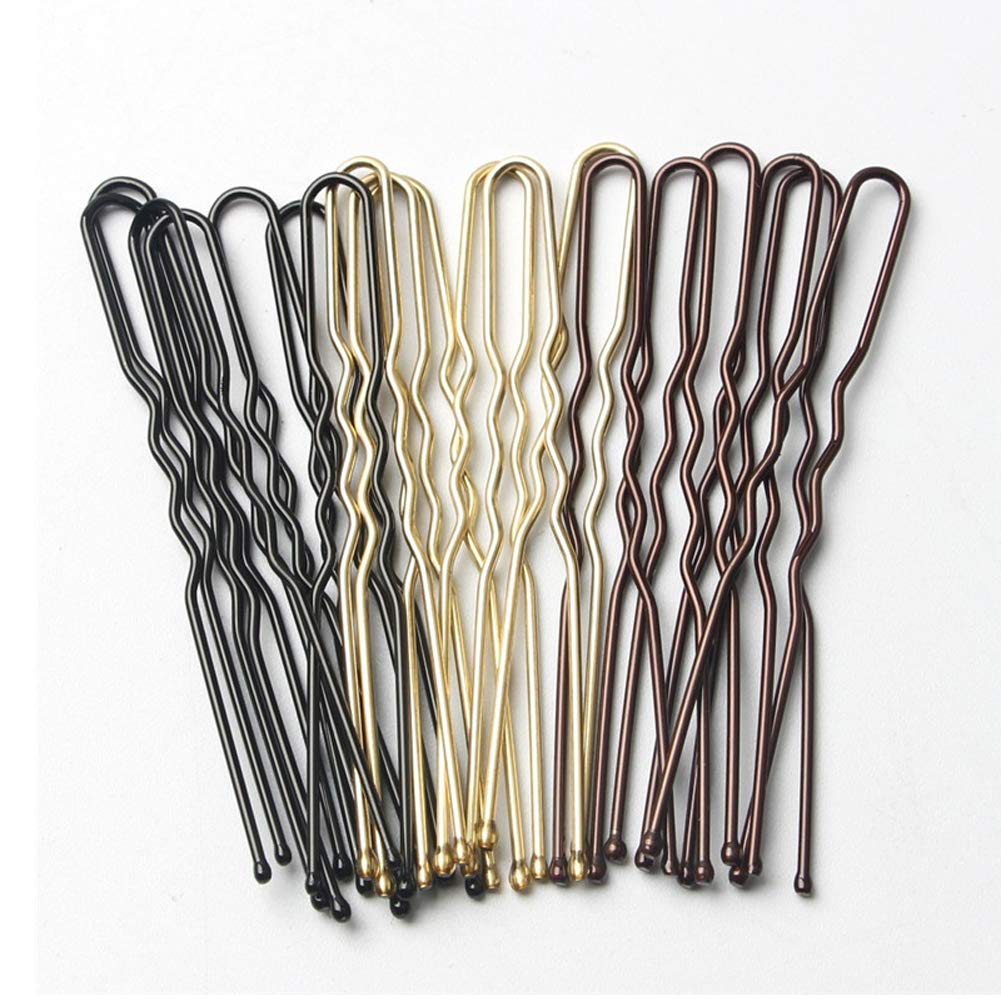 100 Pieces U-Shaped Metal Hair Pins - Spiral Hair Braid Twist Styling Clips for Women & Girls (Black, 1.97 inch/5 cm) - Perfect for Updos, Braids & Secure Hair Styling