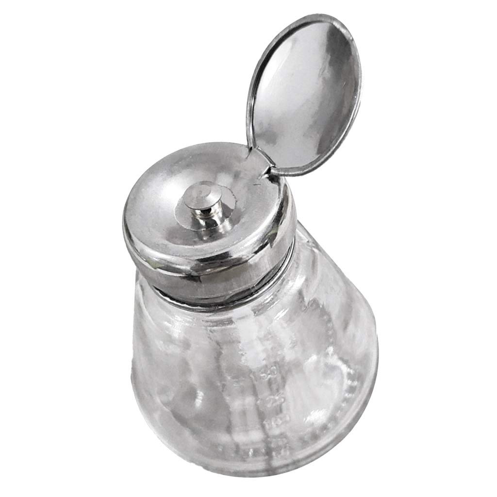 PURPLLE Empty Nail Polish Pump Dispenser - Glass Bottle with Press Down Pump for Salon & DIY Nail Art - Perfect for Refilling, Mixing, and Storing Nail Polish
