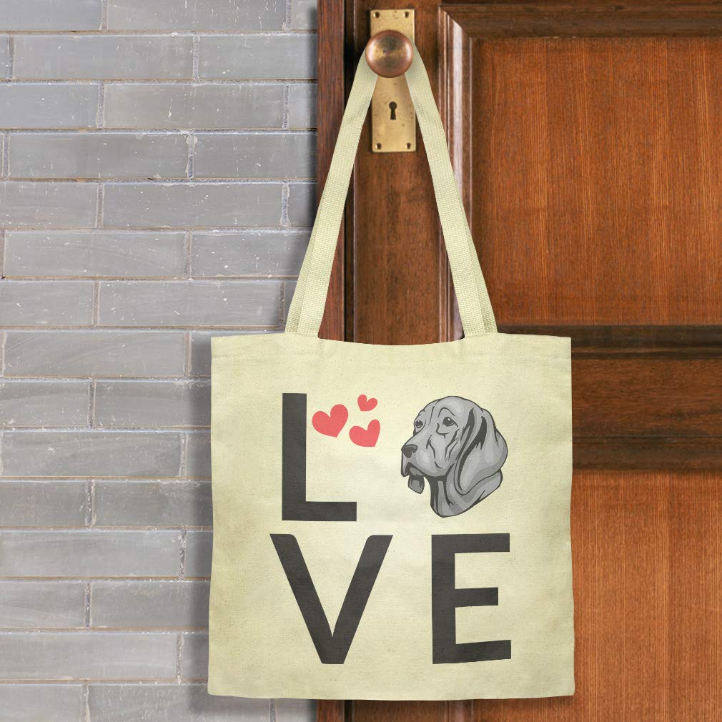Custom Printed Weimaraner Dog Love Hearts Canvas Tote Bag - Reusable Shopping & Beach Bag for Women - Perfect for Groceries, Travel, and Outdoor Activities