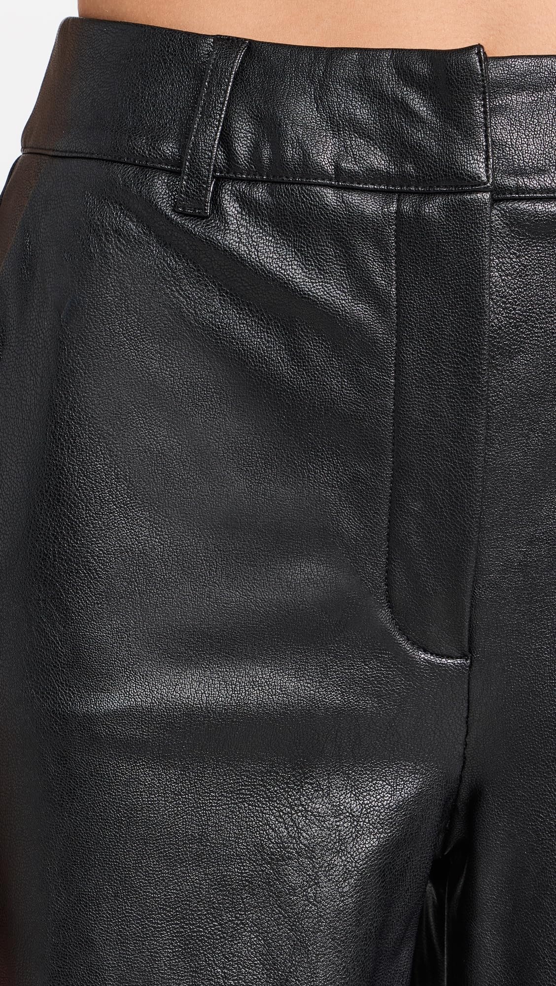Commando Women's Faux Leather Wide Leg Pants - Stylish High Waist Trousers for Work, Office & Casual Wear