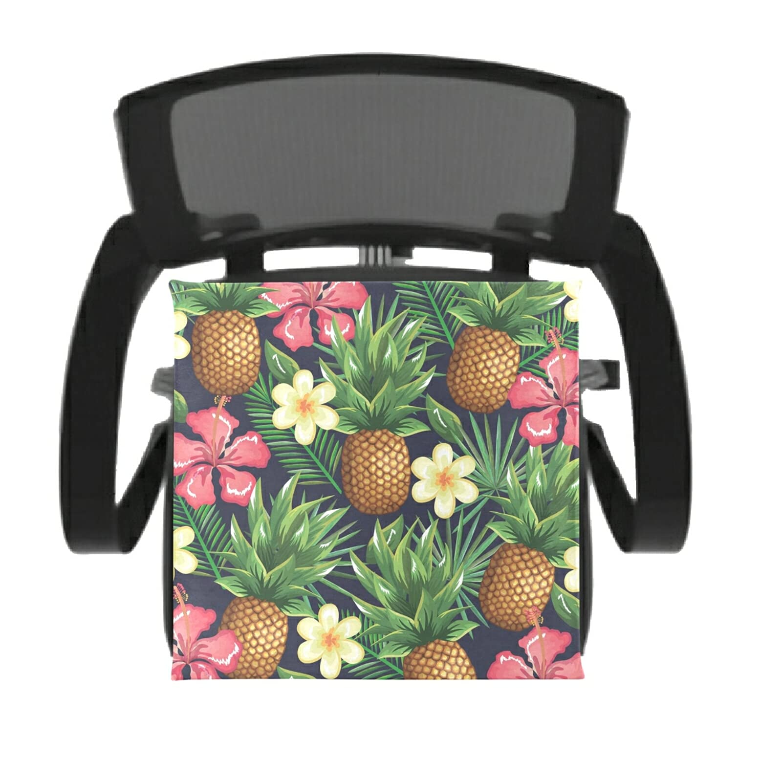 Emelivor Tropical Pineapple Memory Foam Seat Cushion - Washable Comfort Chair Pad for Dining, Kitchen & Office Chairs - Perfect for Home Decor, Back Support & Long Sitting Sessions