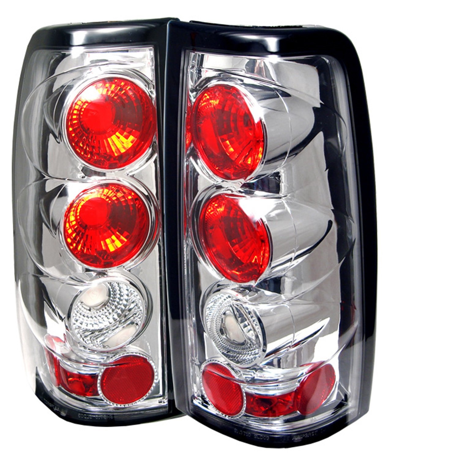 Spyder 5001702 Euro Style Chrome Tail Lights for 2003-2007 Chevy Silverado 1500/2500 & Silverado Classic (Excludes Stepside Models) - ALT-YD-CS03-C | Upgrade Your Truck's Rear Lighting for Night Driving & Enhanced Style