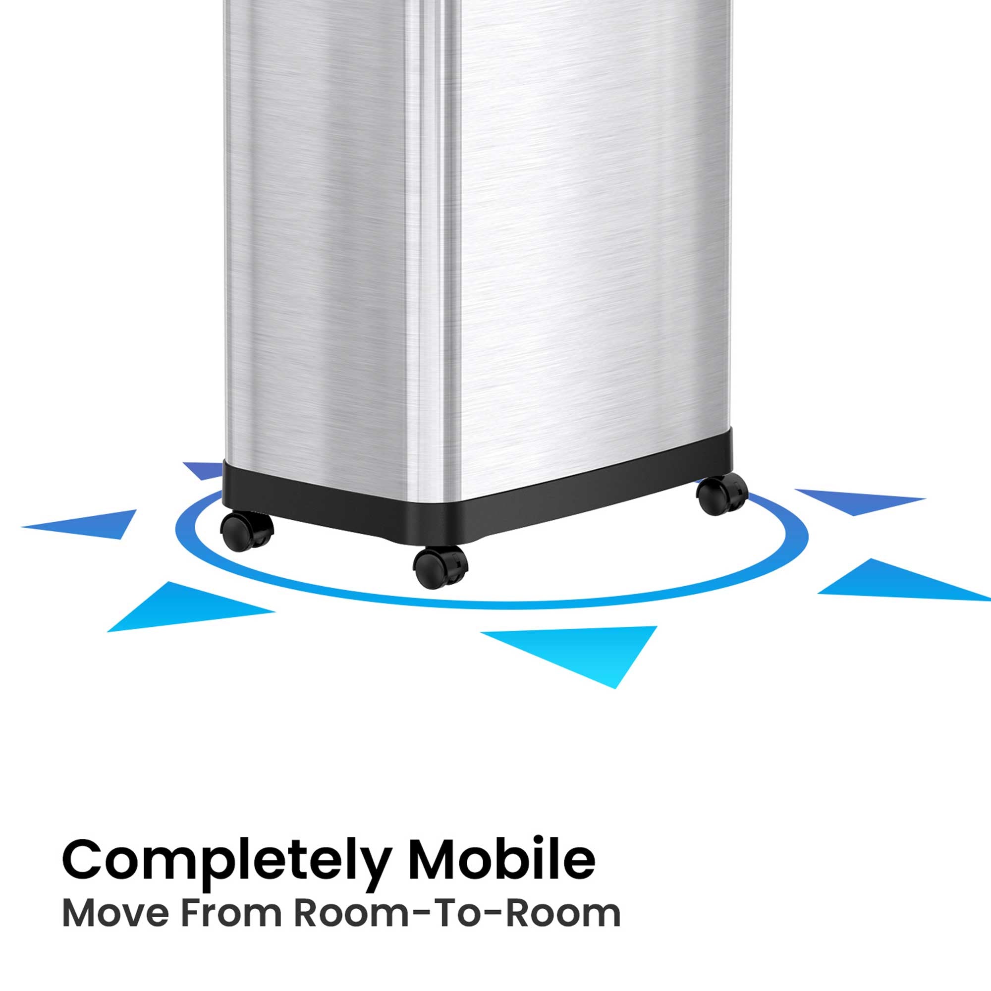 24 Gallon / 91 Liter Composite Dual Push Door Kitchen Trash Can with Wheels and AbsorbX Technology - Perfect for Home, Office, and Restaurant Waste Disposal
