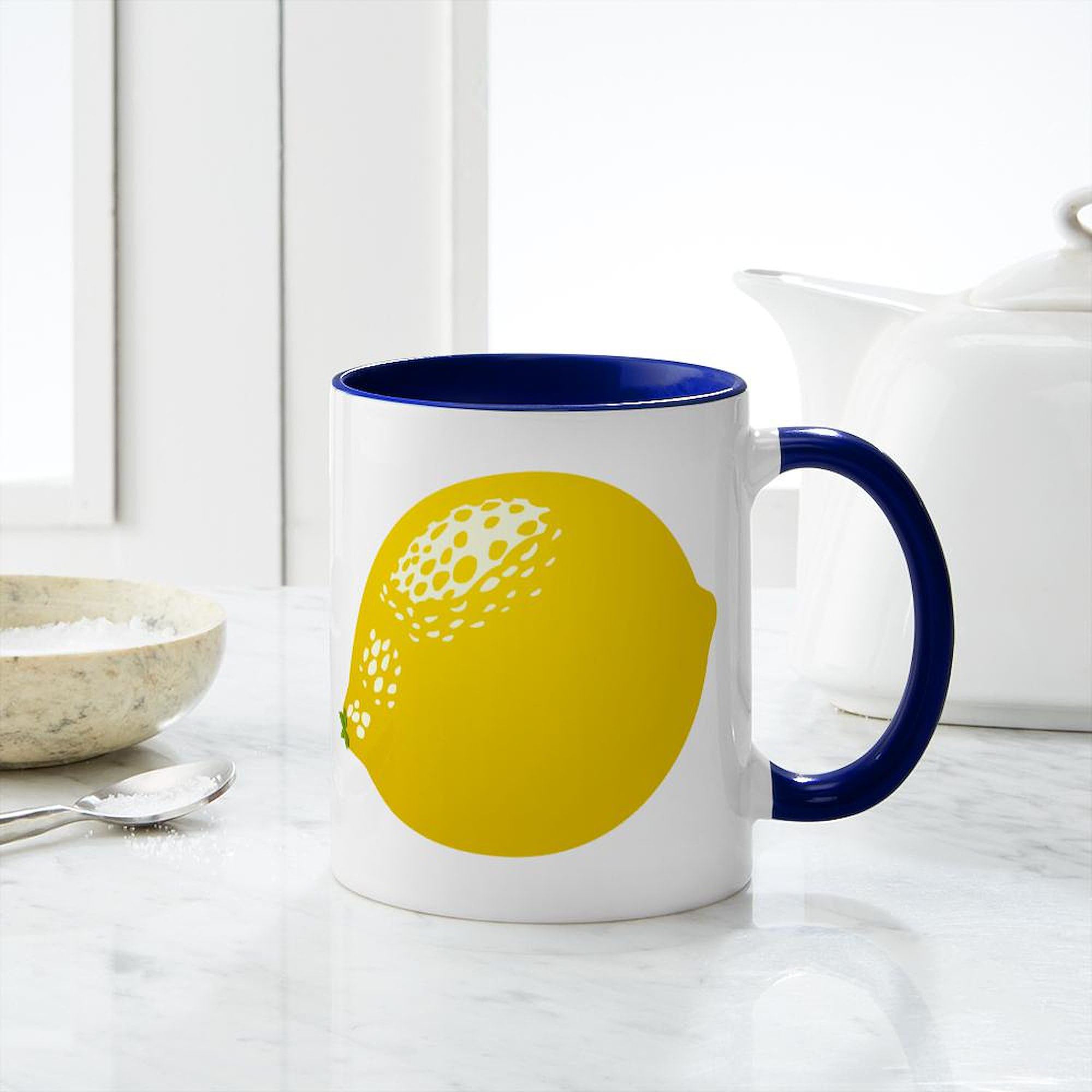11 oz (325 ml) Lemon Ceramic Coffee Mug - Perfect for Tea, Hot Cocoa & Office Use - Funny & Unique Gift Idea