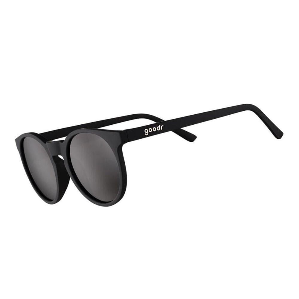 Goodr Circle G Sunglasses - Obsidian Black Polarized UV Protection for Running, Cycling & Outdoor Activities