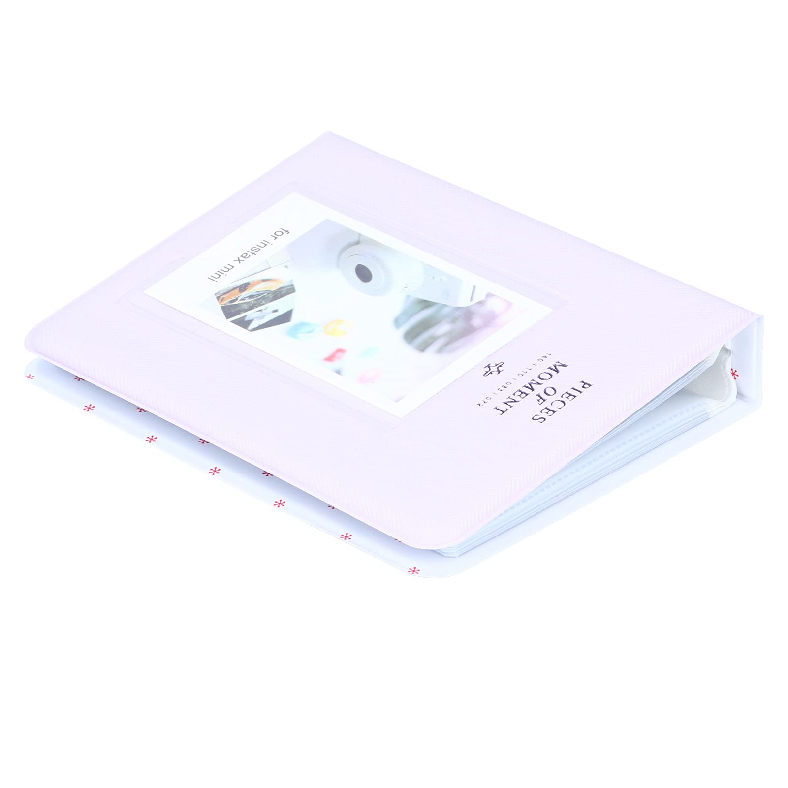RANNYY 64-Pocket Photo Storage Case - PVC Mini Photo Album for 3x3 Inch Pictures (Light Purple) - Perfect for Wedding, Baby, Travel & Family Memories Organization