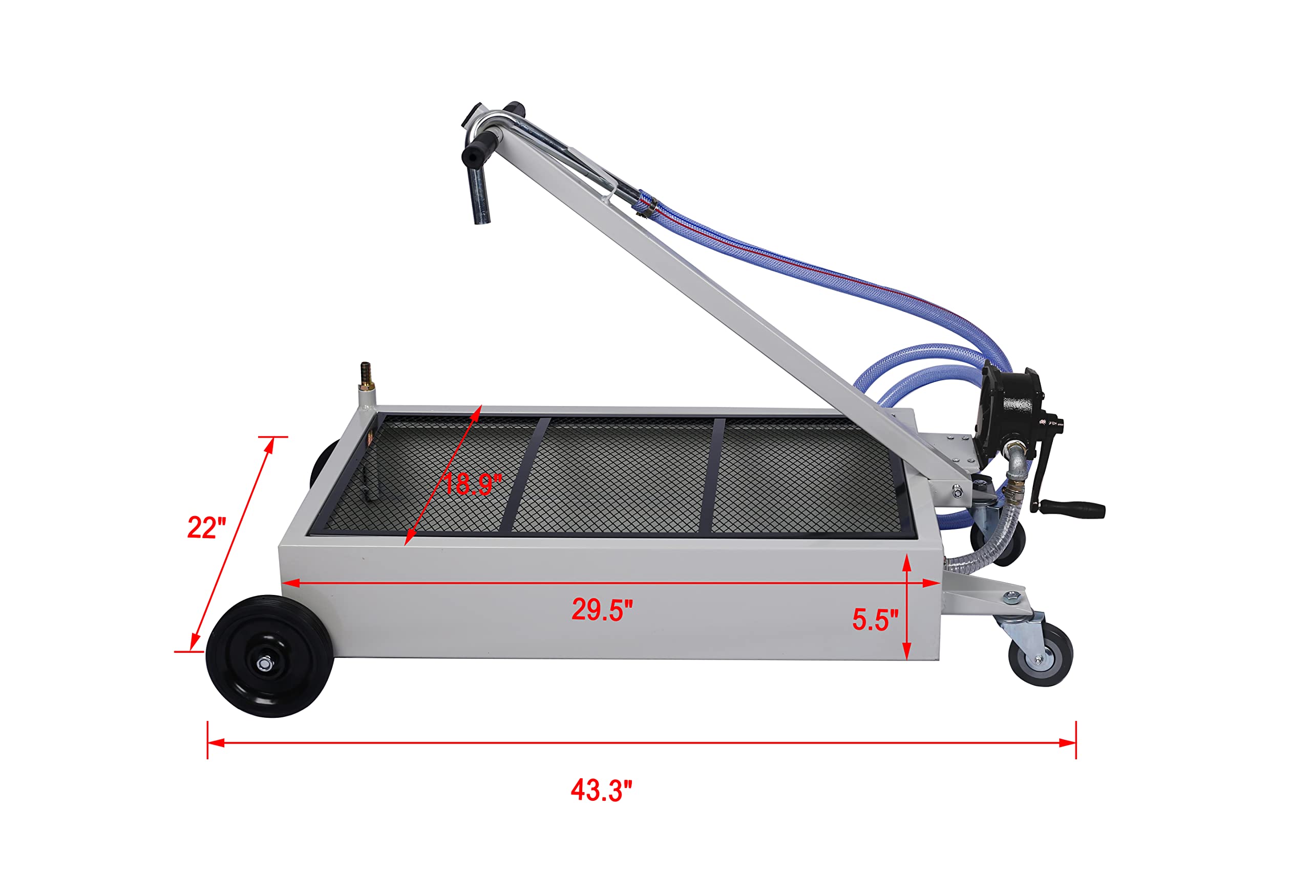 HomVent 15 Gallon Portable Oil Drain Pan with Pump - Low Profile Oil Change Pan for Trucks, SUVs & Cars - Perfect for DIY Auto Maintenance & Garage Oil Changes