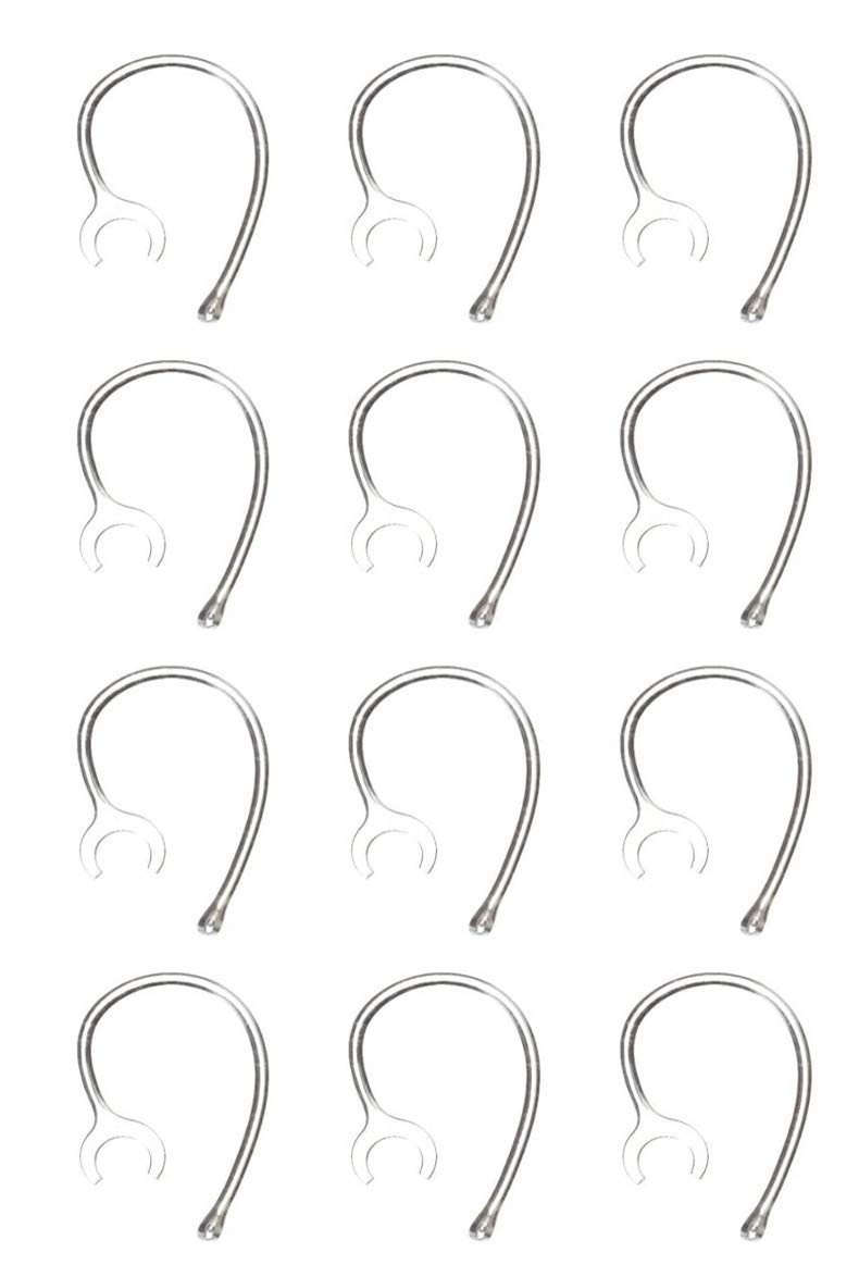 12 Pack Clear Ear Hooks for Samsung HM6000 HM1900 HM3000 HM1600 Headsets - Secure & Comfortable Fit for Workouts, Running, and Daily Use