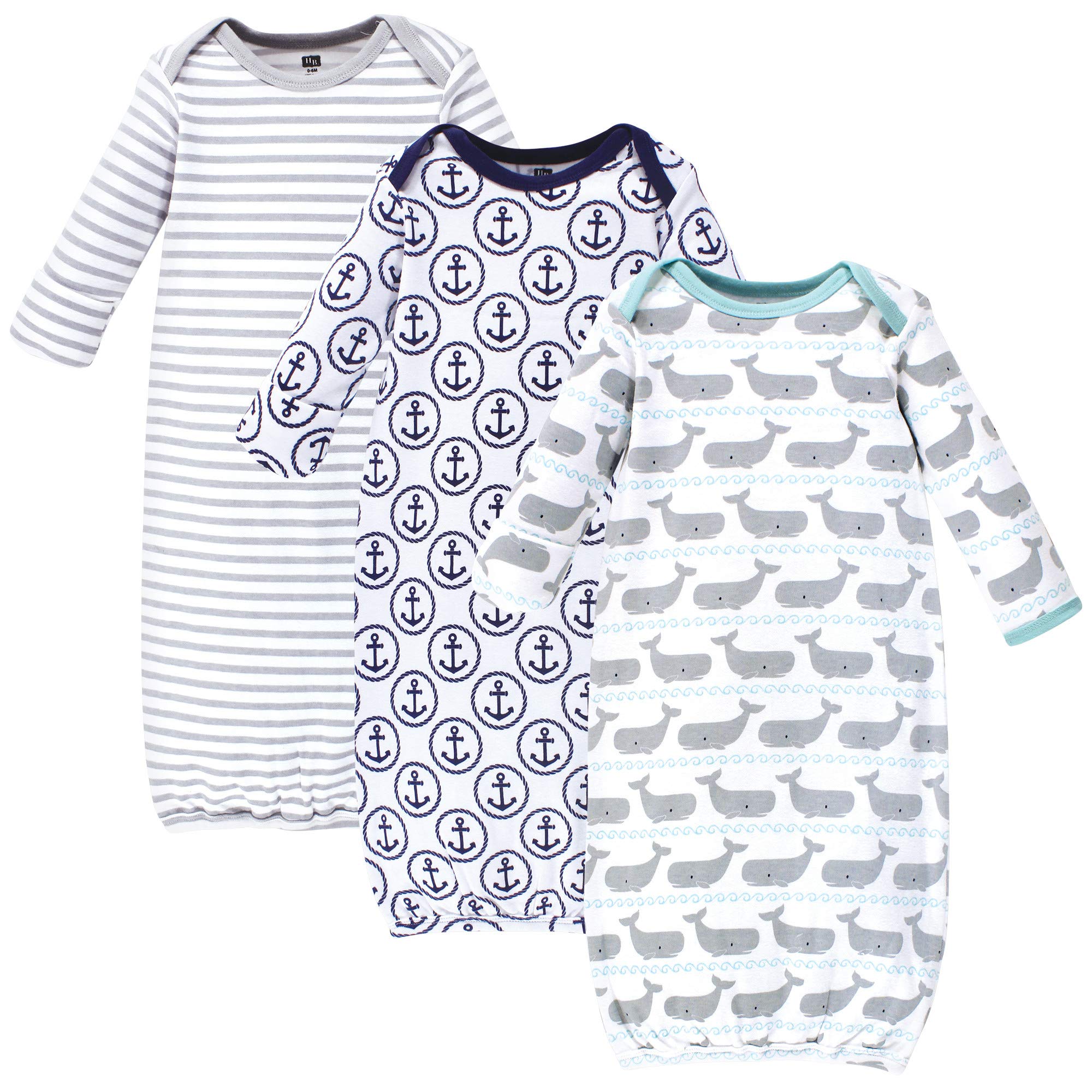 Hudson Baby Girls' Soft Cotton Gowns - Comfortable Sleepwear for Newborn & Infant - Perfect for Nursery, Bedtime & Baby Showers