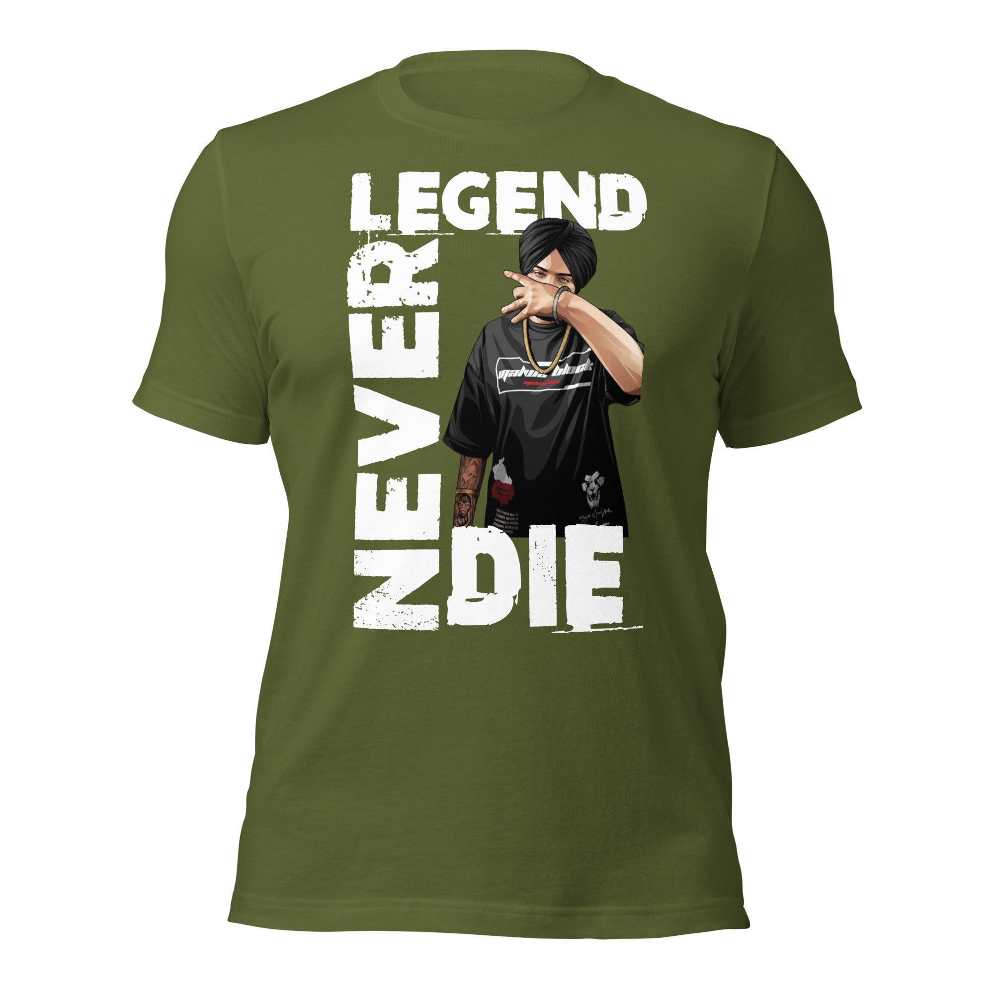 Sidhu Moosewala Legends Never Die Unisex T-Shirt - Comfortable Cotton Tee for Men & Women - Perfect for Concerts, Casual Wear & Fan Merchandise