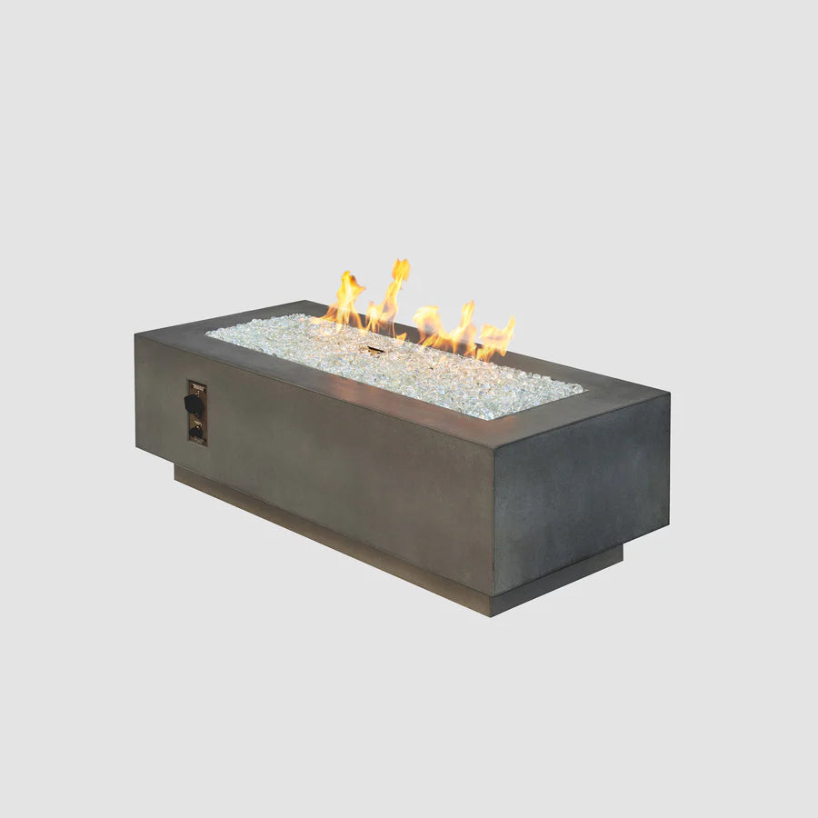 Outdoor Greatroom Cove Linear Gas Fire Pit Table - Modern Patio Heater for Backyard, Deck, and Poolside Gatherings