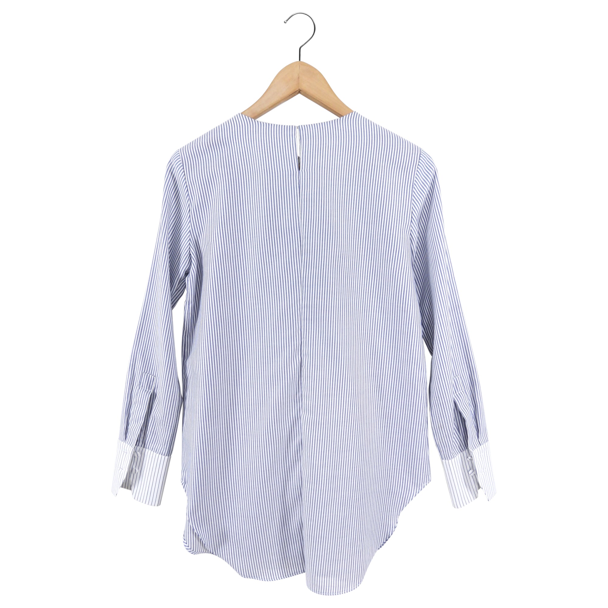 Adam Lippes Stripe Cotton Bib Detail Shirt for Men - Classic Casual Button Down Shirt for Office, Date Night & Summer Outfits