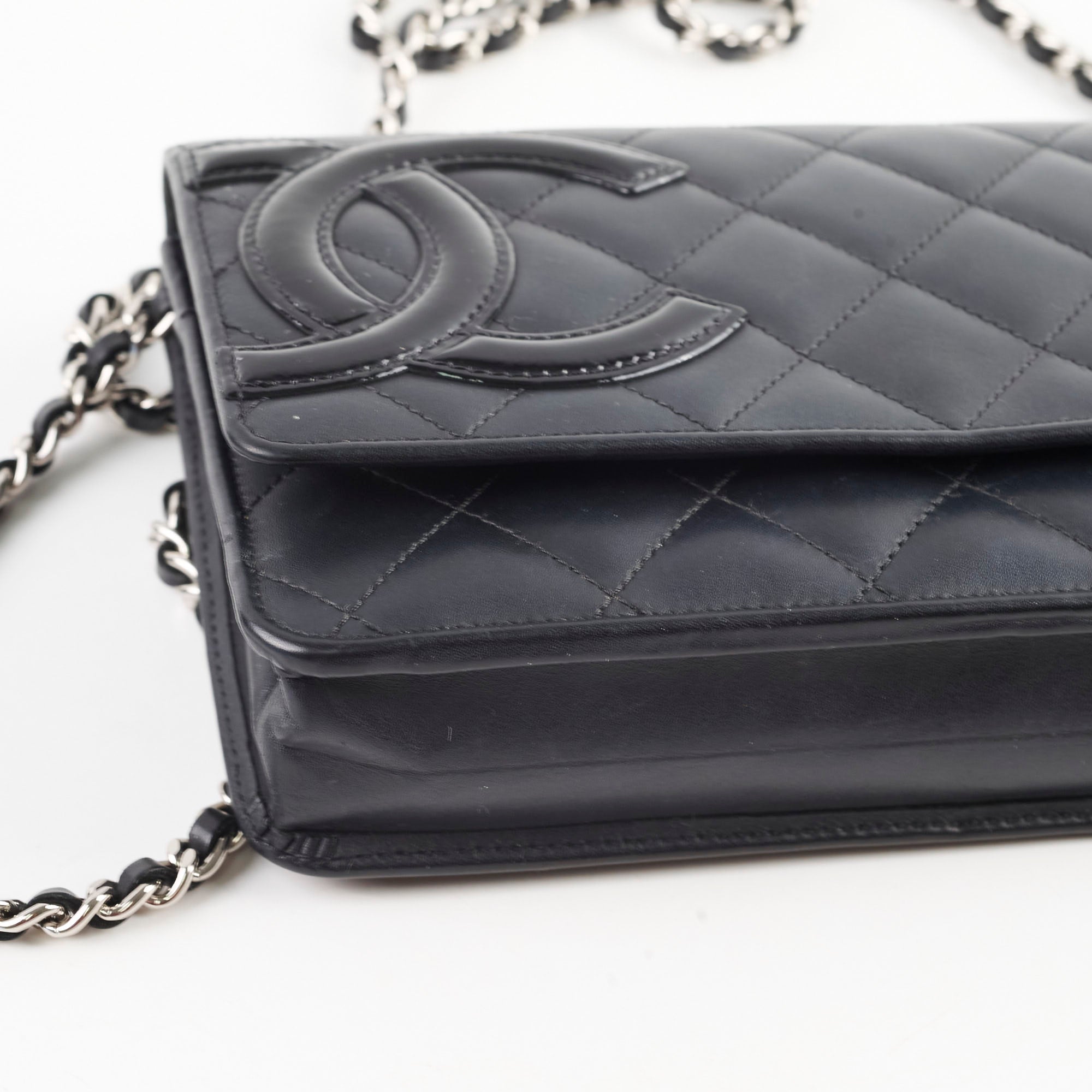 Chanel CC Cambon Wallet on Chain WOC Black Leather Crossbody Bag for Women | Luxury Designer Handbag for Evening Parties & Daily Use