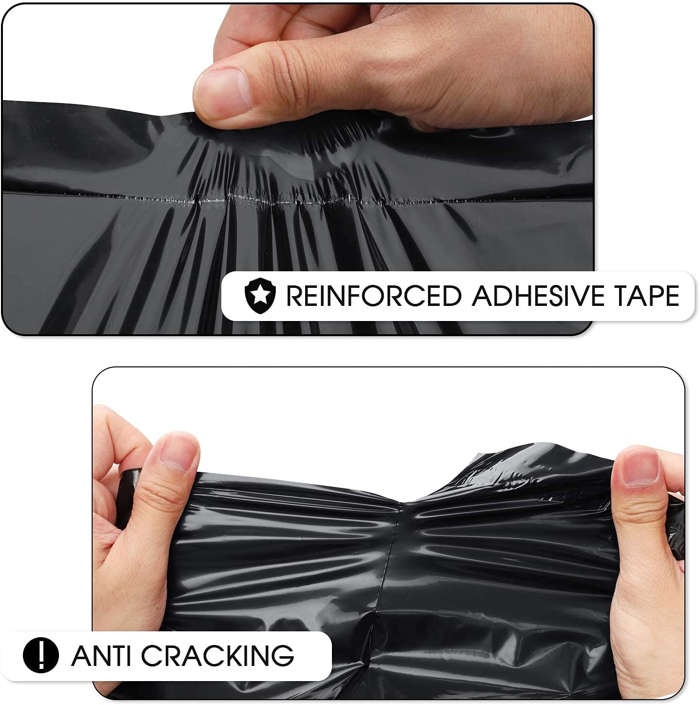 19x24 Inch Black Poly Mailer Envelope Shipping Bags - Waterproof & Durable Mailing Pouches for Ecommerce, Clothing, Books & Small Packages (Pack of 50) - Perfect for Online Sellers & Small Businesses