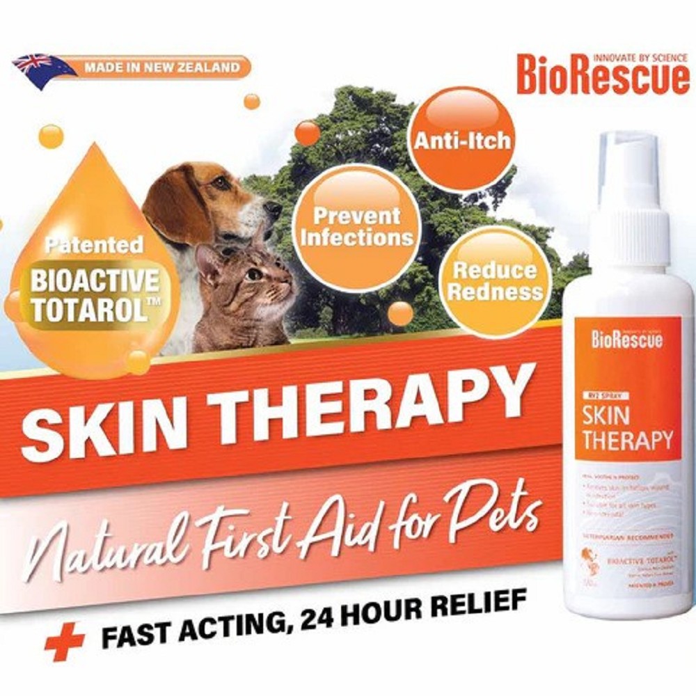 Natural Skin Therapy for Dogs & Cats - Soothe Itching, Allergies & Hot Spots | Vet-Recommended Pet Care Solution for Dry, Irritated Skin - Use for Daily Grooming, Seasonal Allergies & Post-Bath Treatment