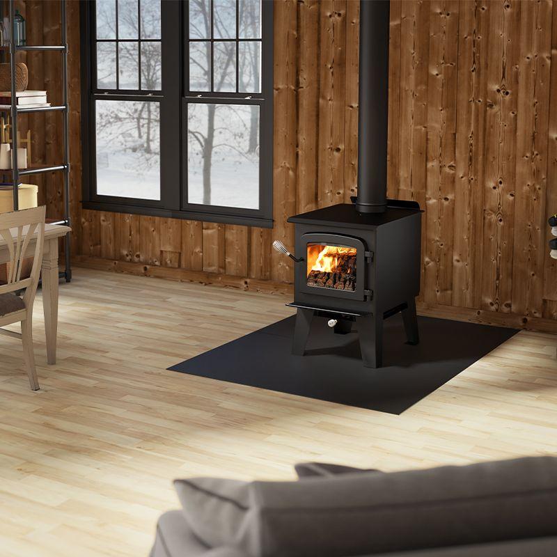 Drolet Spark II EPA Certified 1,200 Sq. Ft. Wood Burning Stove - Efficient Heating for Cabins, Homes & Outdoor Spaces