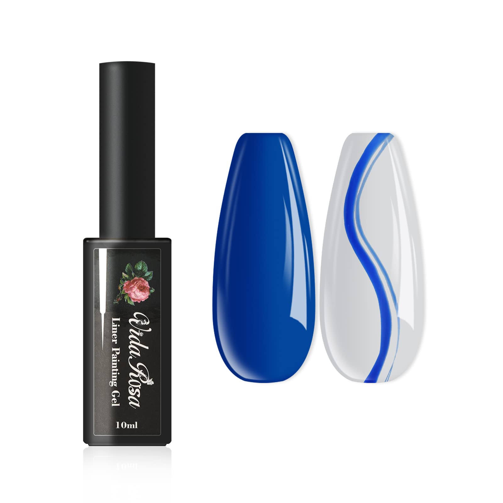 VidaRosa 10ML Royal Blue UV LED Gel Nail Polish Pen - 3D Nail Art Liner for DIY Manicure, Salon Professional Nail Design & Drawing | Perfect for Home Nail Art, Salon Services, and Creative Nail Painting