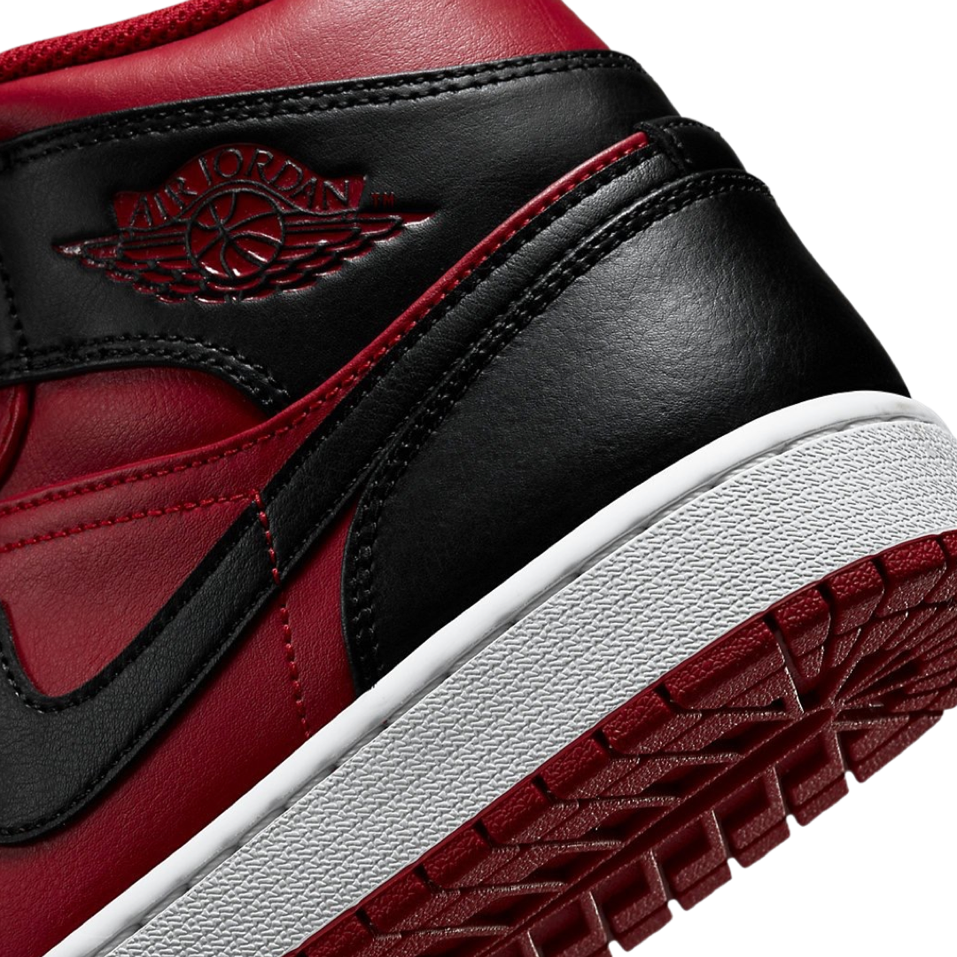 Air Jordan 1 Mid Reverse Bred Gym Red Black White Basketball Shoes - Stylish Sneakers for Men & Women, Perfect for Streetwear, Gym & Casual Wear