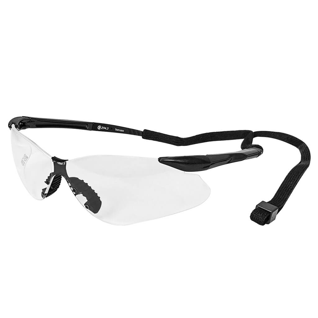 DuraDrive Clear Anti-Scratch Nemesis Safety Glasses - ANSI Z87.1 Certified, UV Protection for Construction, Woodworking & DIY Projects