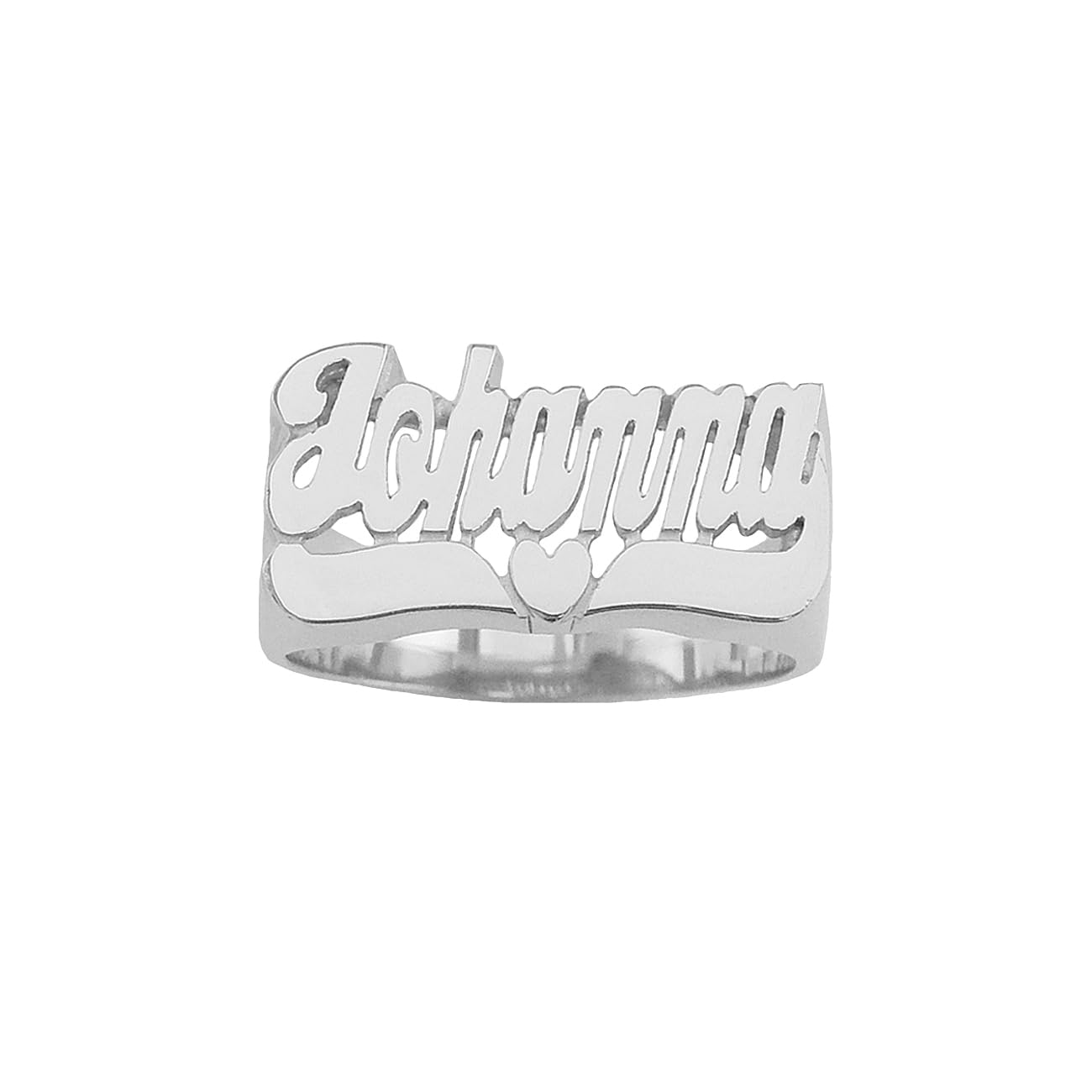 Lee 107dZ 9mm Personalized Gold Name Ring with Pave Cut - Medium Size Script Letter for Women, Perfect for Gifts, Anniversaries & Special Occasions