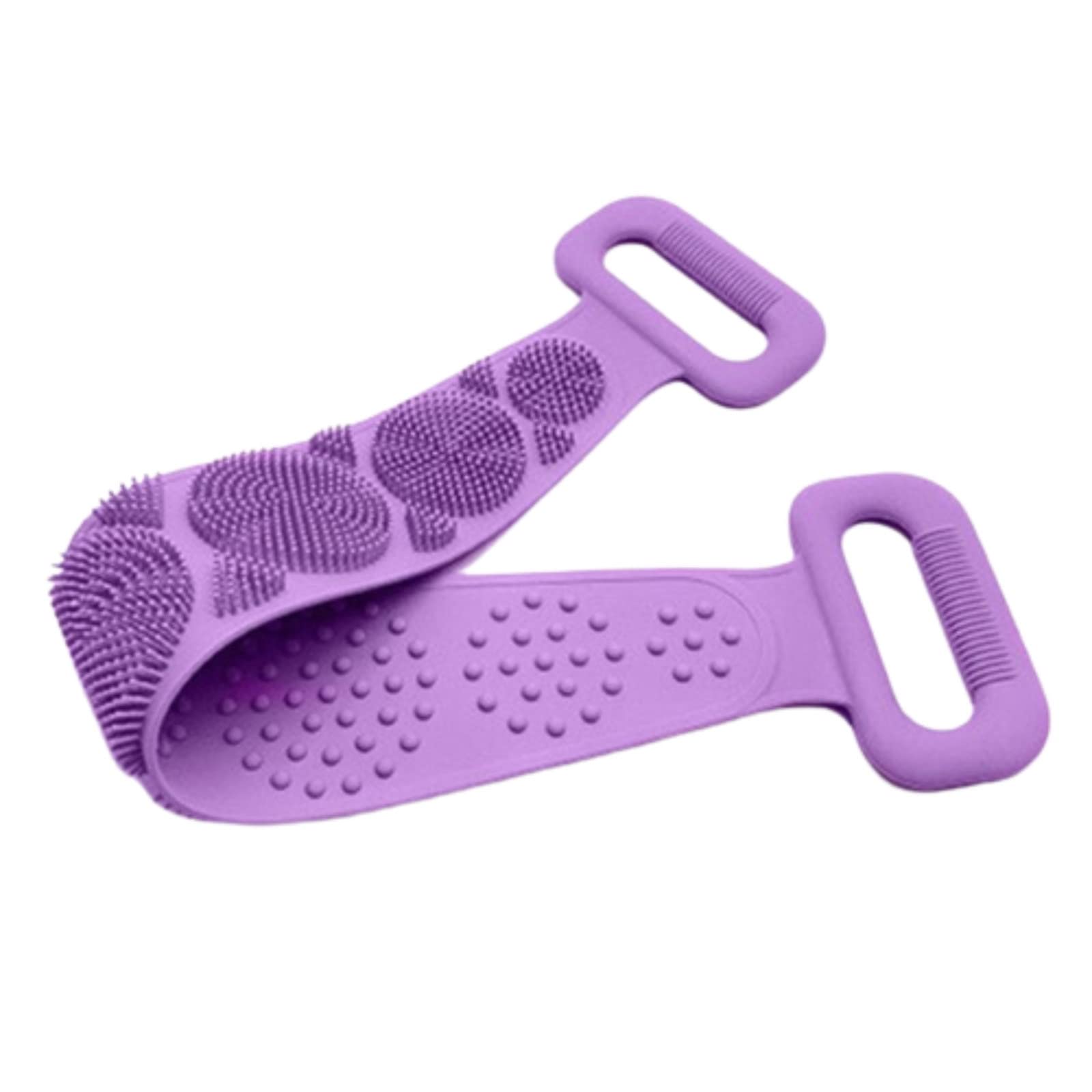 Double-Sided Silicone Back Scrubber - Shower & Bath Exfoliator for Men & Women