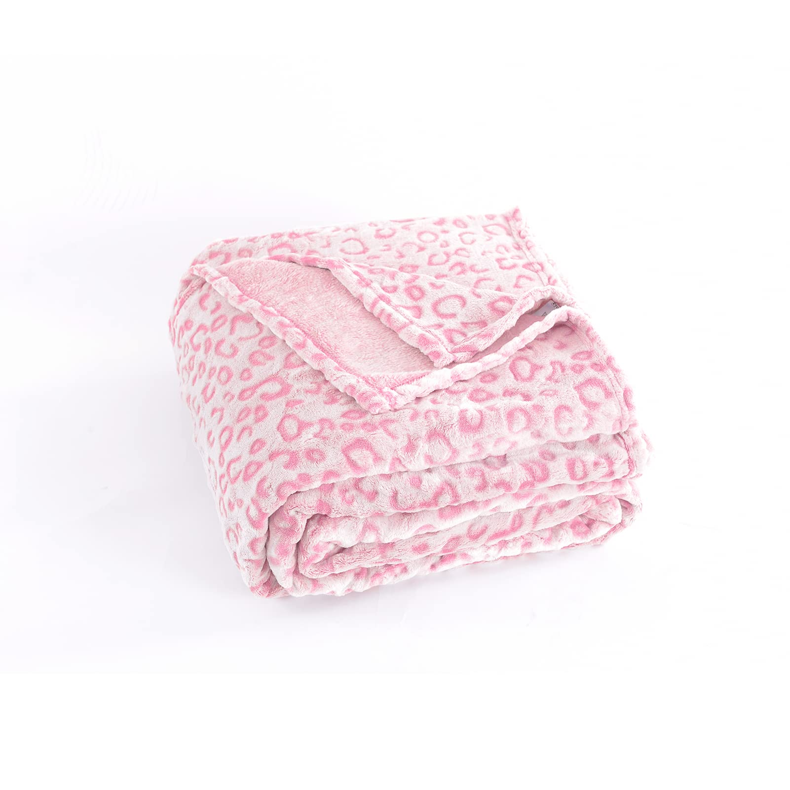 Premium Leopard Print Fleece Throw Blanket - Ultra Soft Lightweight Microfiber Plush for Couch, Sofa & Bed - Cozy Warm King Size (108x90 inches) in Pink - Perfect for Home Decor, Winter Snuggling & Gift Giving