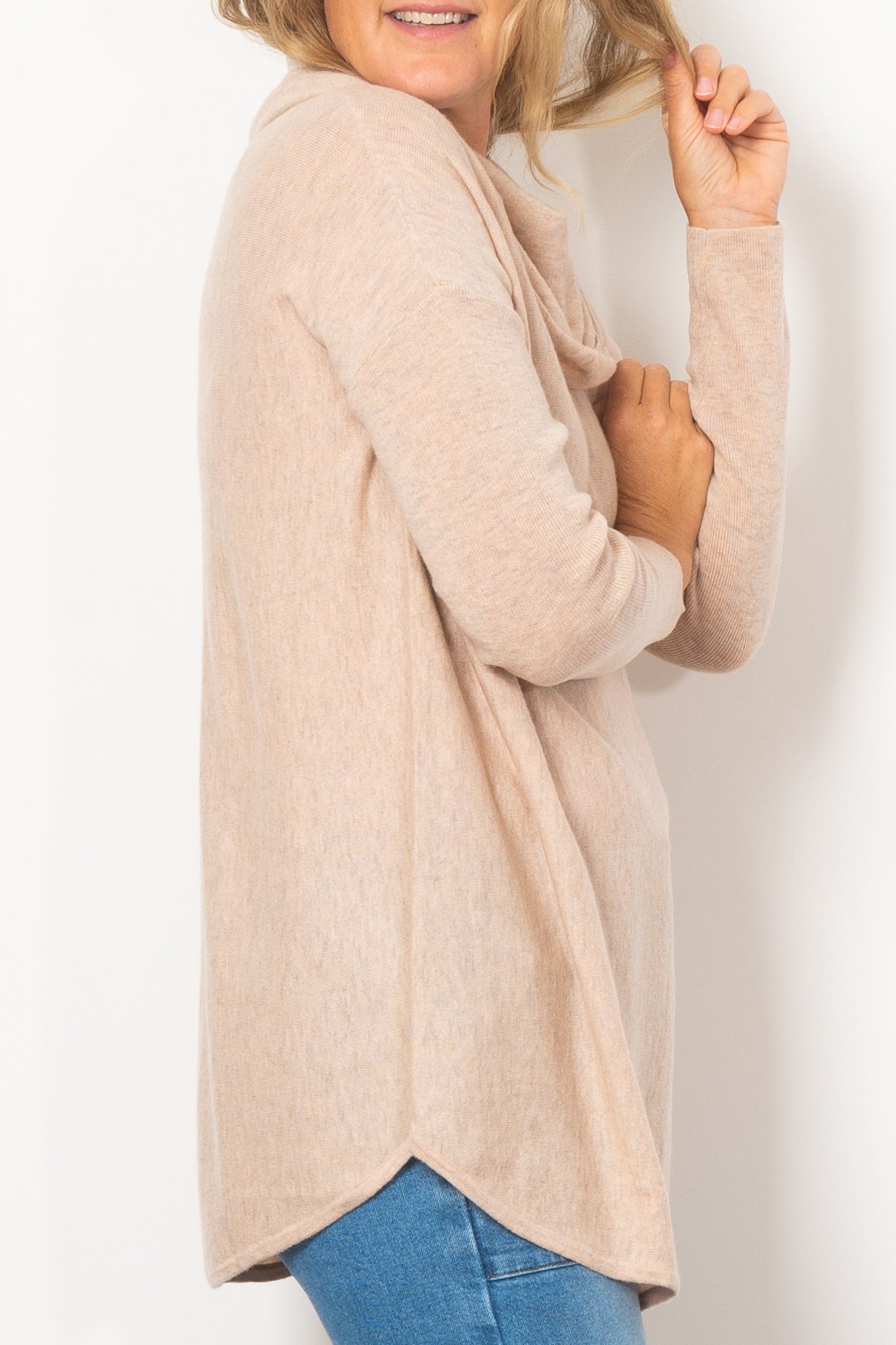 Bridge & Lord Kylie Cowl Neck Knit Sweater for Women - Soft Chunky Knit Pullover Winter Tops - Perfect for Office Wear, Date Nights & Casual Outfits